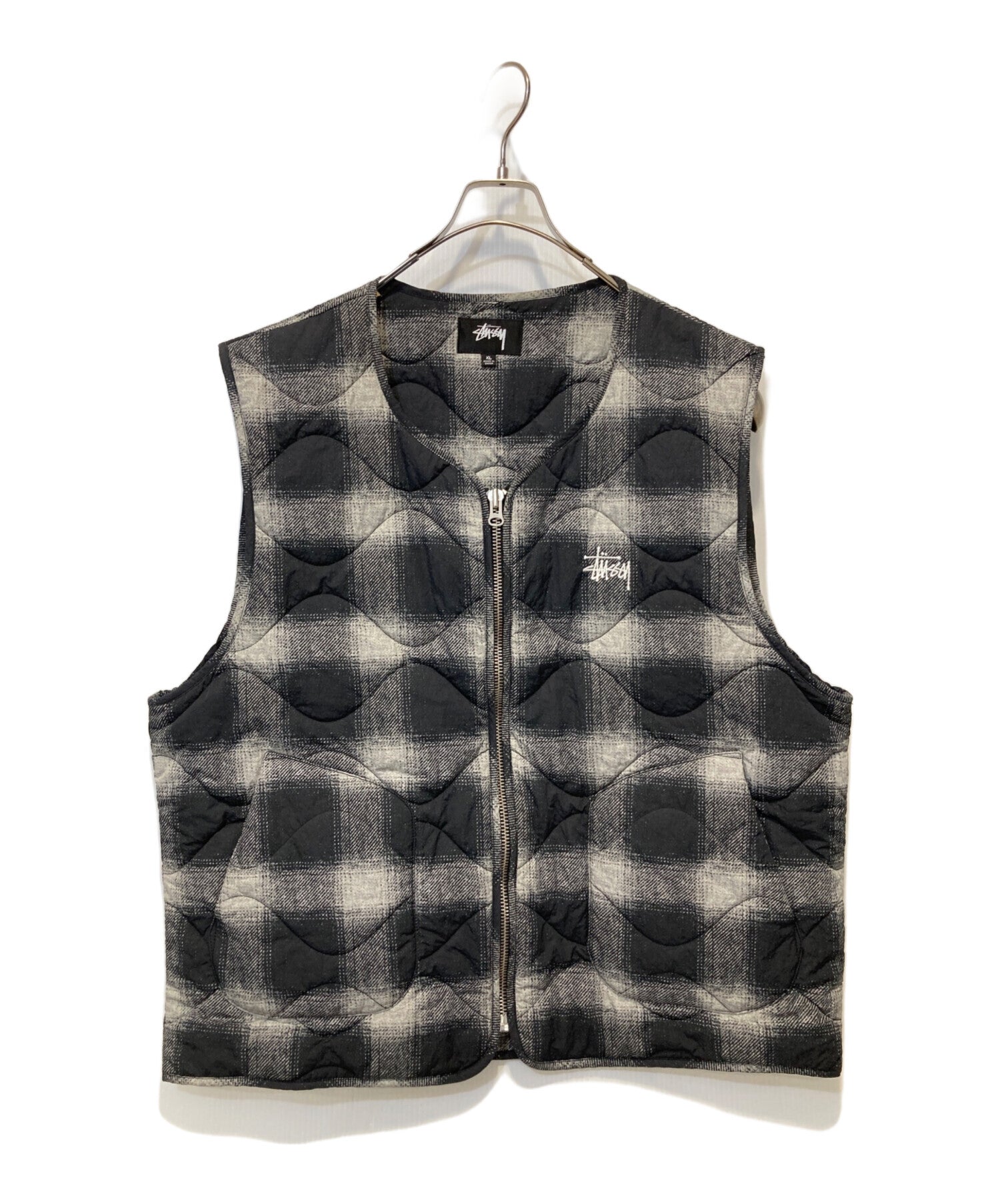 Pre-owned] stussy PLAID NYLON LINER VEST – Archive Factory
