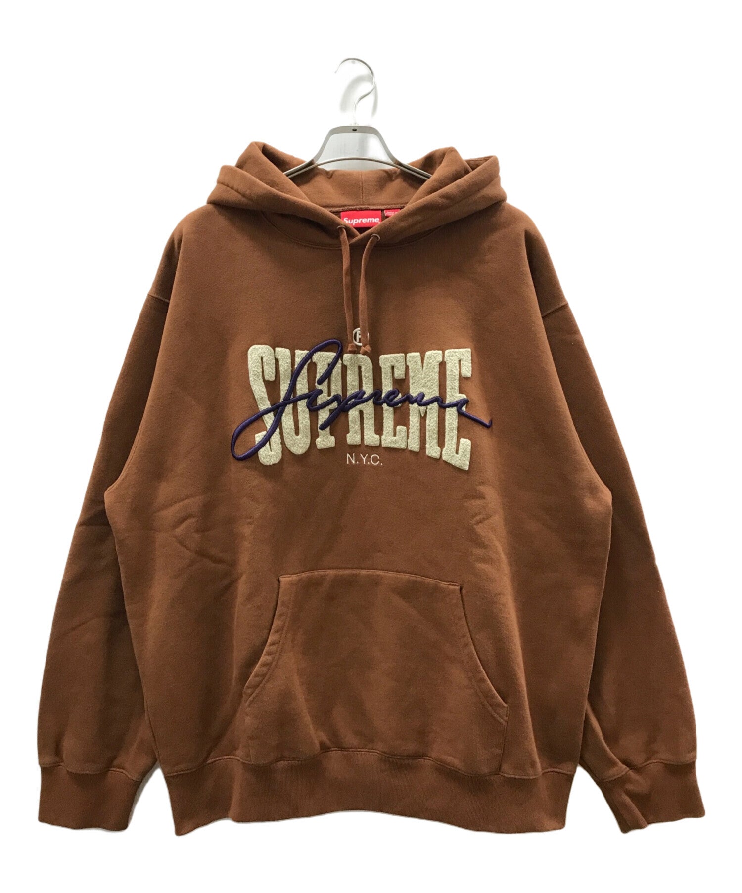 Pre-owned] SUPREME Embroidered Chenille Hooded Sweatshirt 