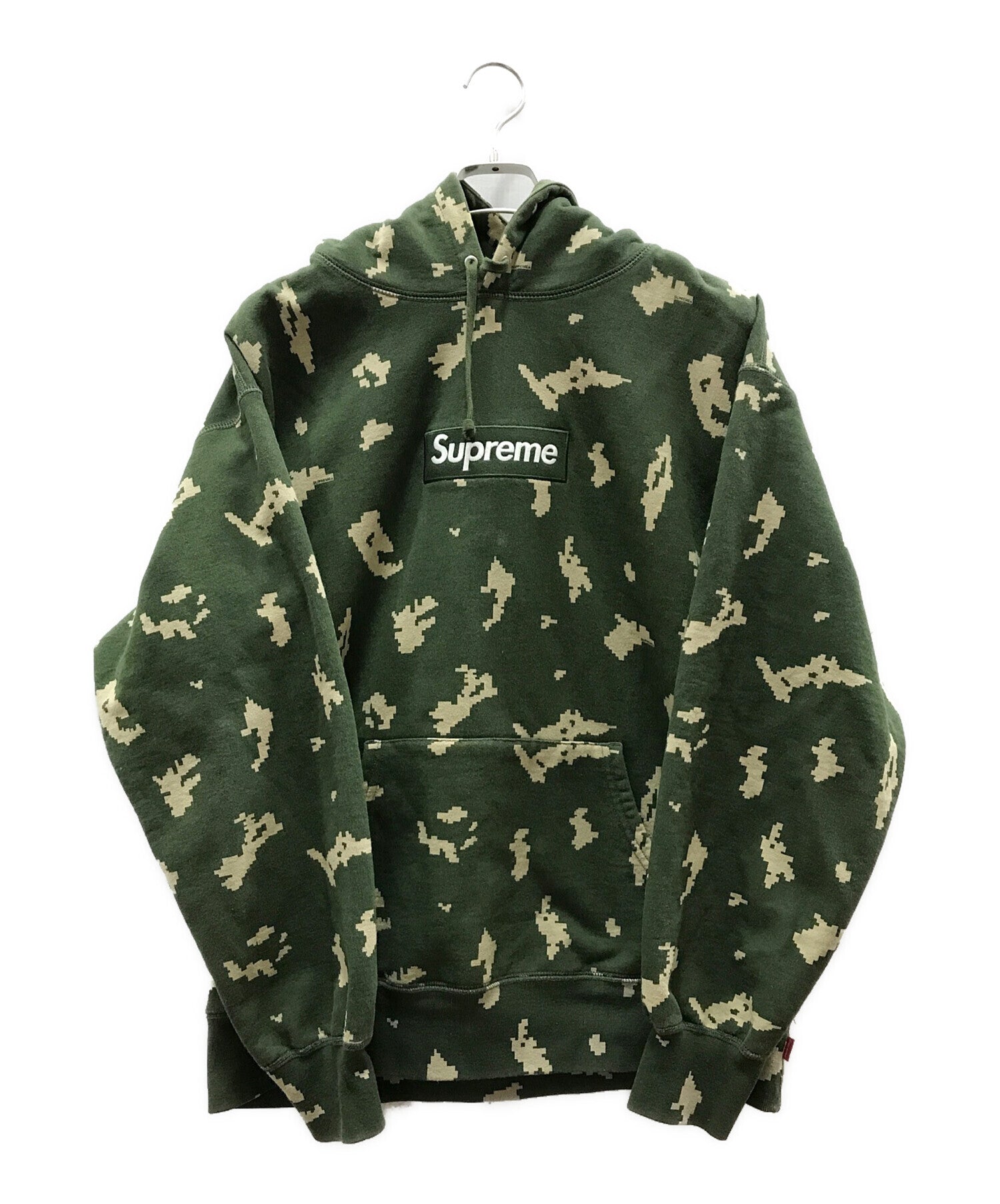 Pre-owned] SUPREME BOX LOGO OLIVE RUSSIAN CAMO HOODED – Archive 