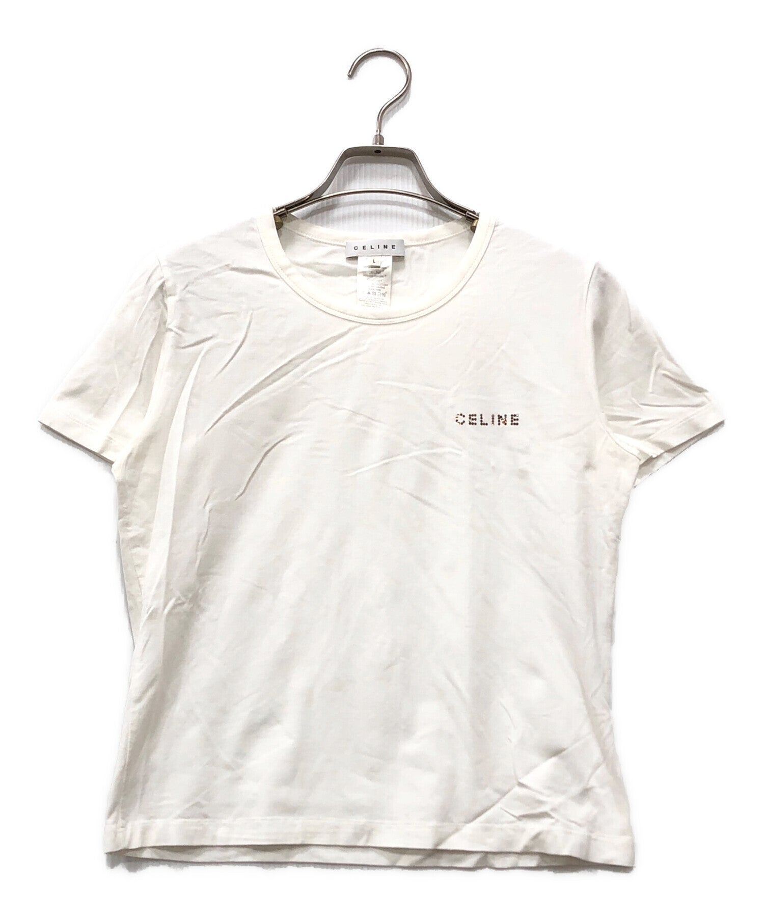 Pre-owned] CELINE Sequined Logo T-Shirt – Archive Factory