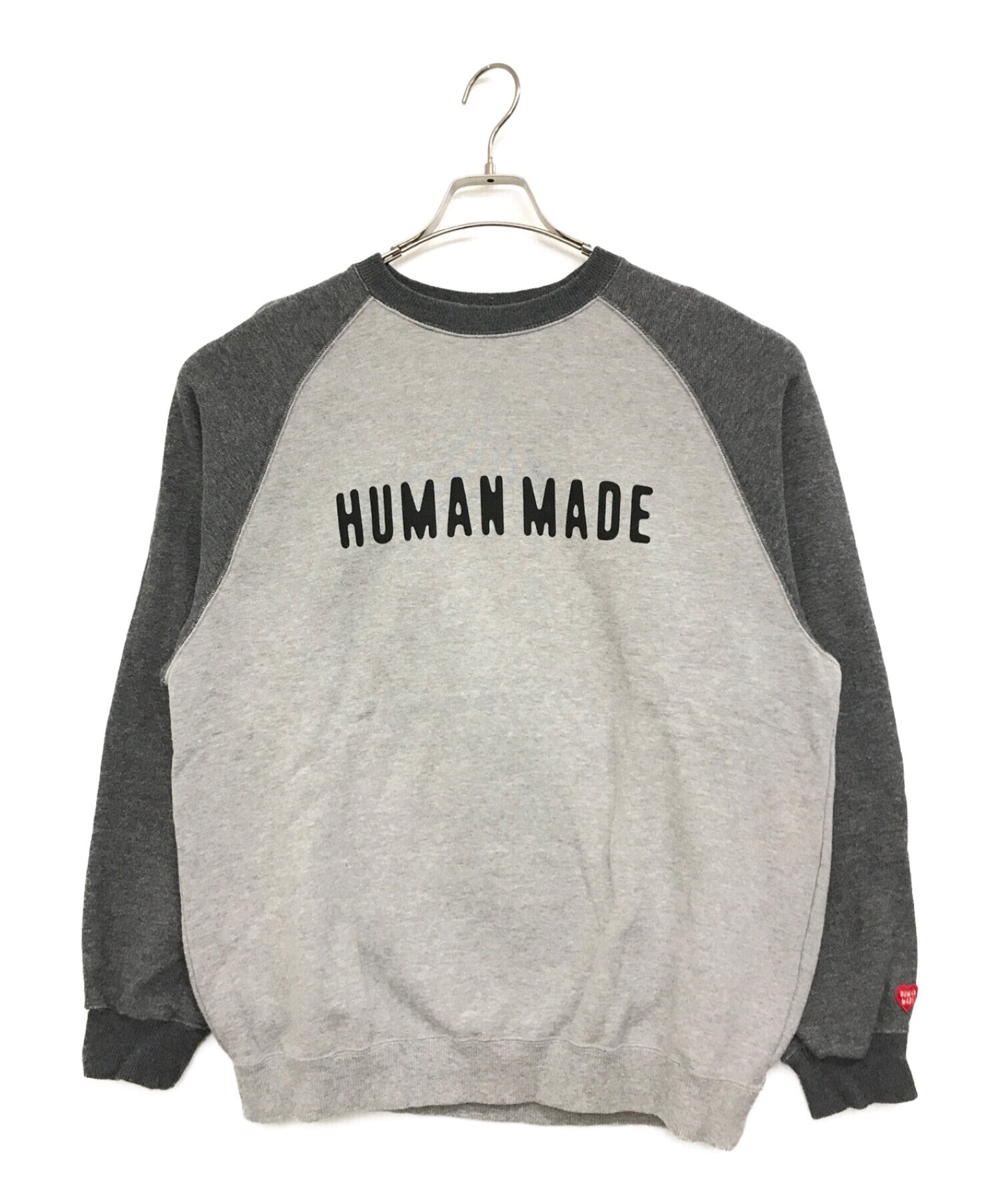 Pre-owned] HUMAN MADE RAGLAN SWEATSHIRT Logo Sweatshirt, Cut-out