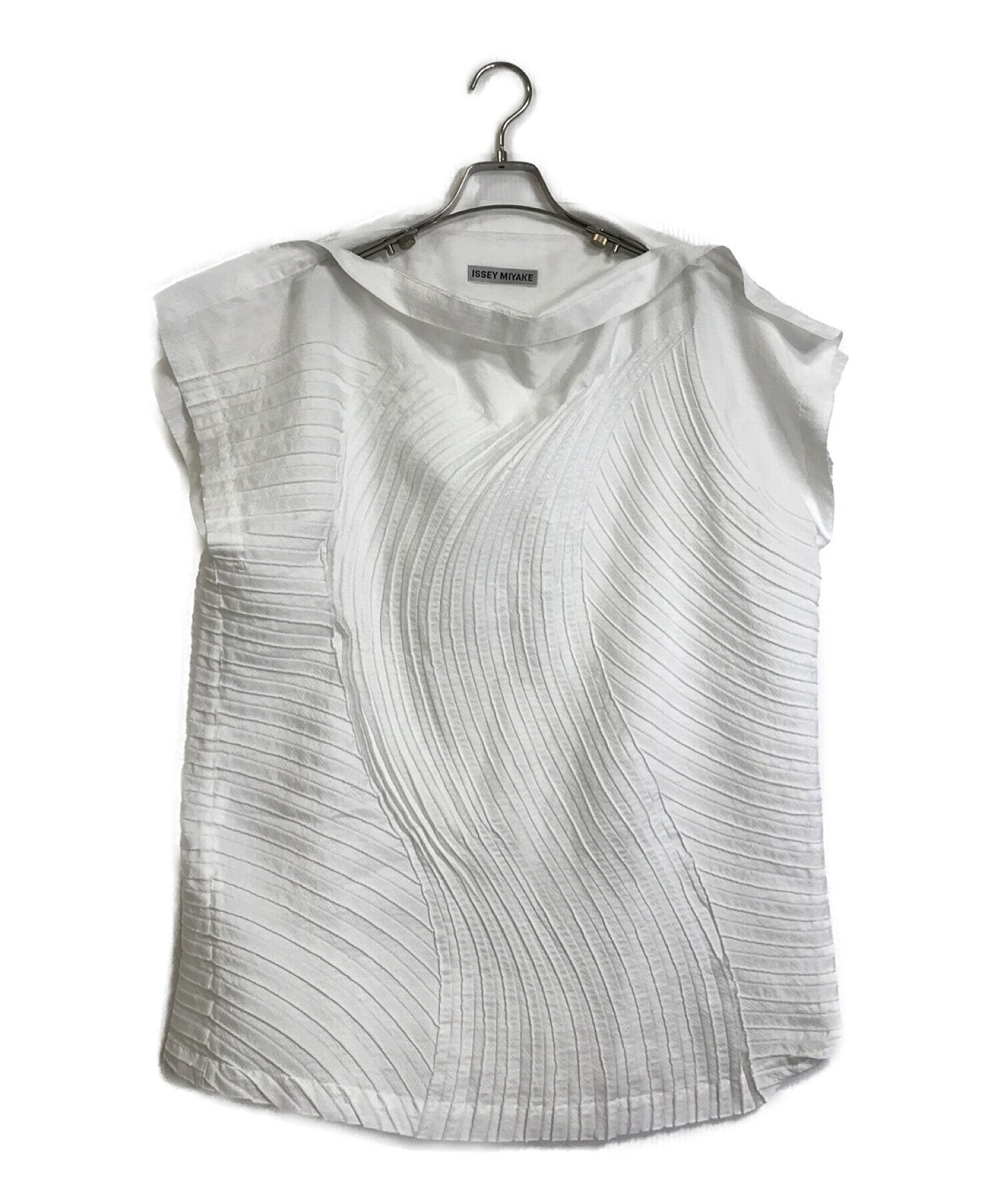 Pre-owned] ISSEY MIYAKE Steam Stretch Pleated Blouse IM62FJ563