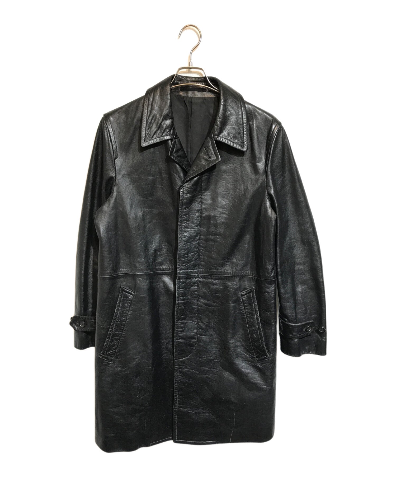 [Pre-owned] COMME des GARCONS HOMME PLUS All-leather stainless-steel collar  coat PC-C005