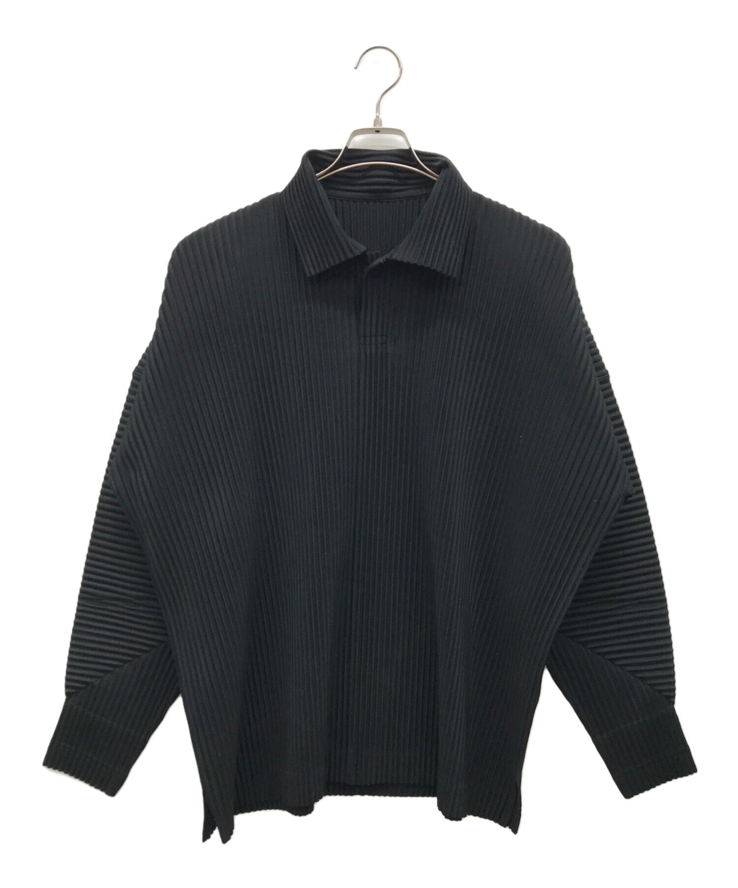 HOMME PLISSÉ ISSEY MIYAKE HP43JM118 ブラック Pre-owned] HOMME PLISSE ISSEY MIYAKE polo shirt HP43JM118