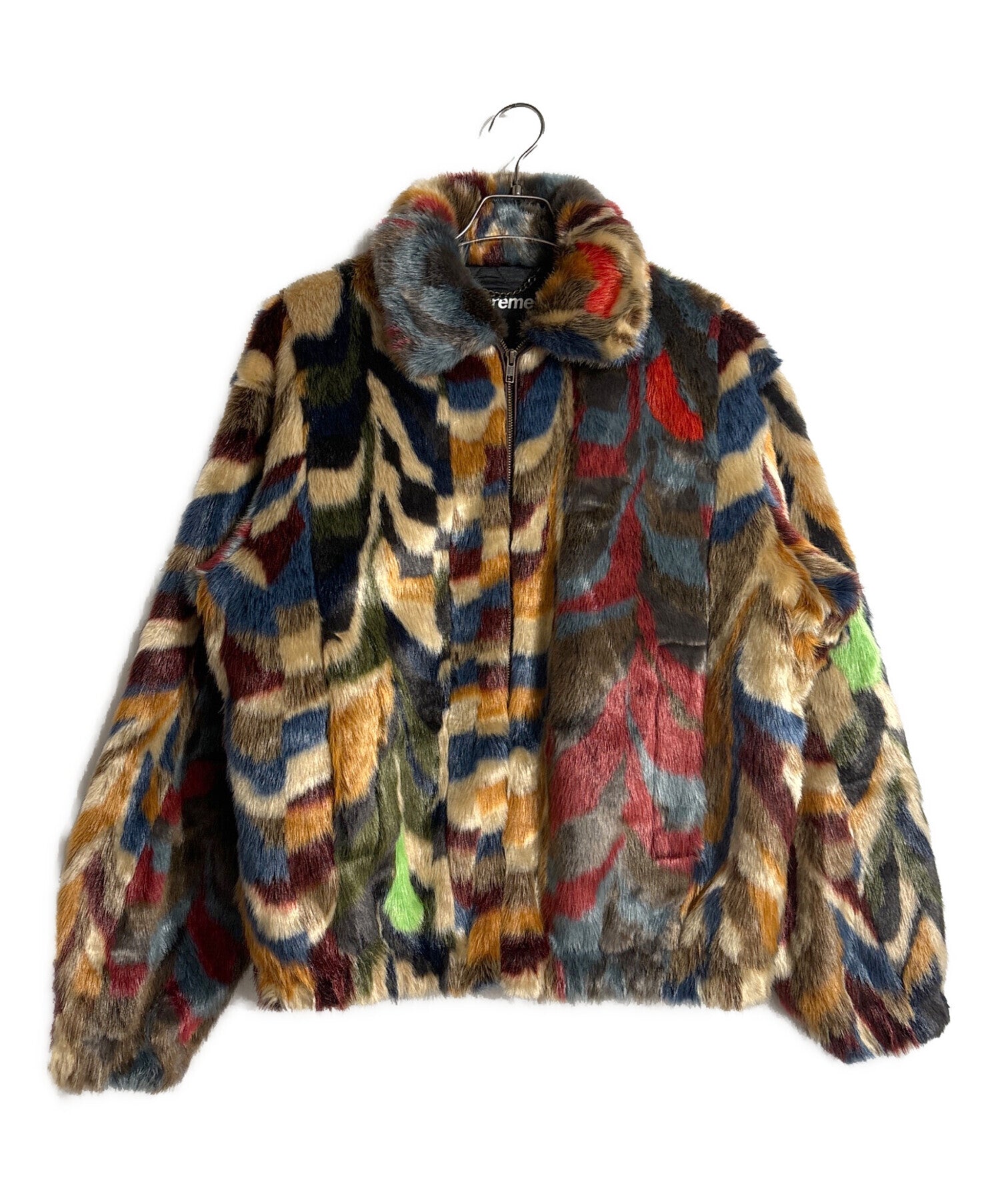 Pre-owned] SUPREME 22FW Multicolor Faux Fur Bomber Jacket 