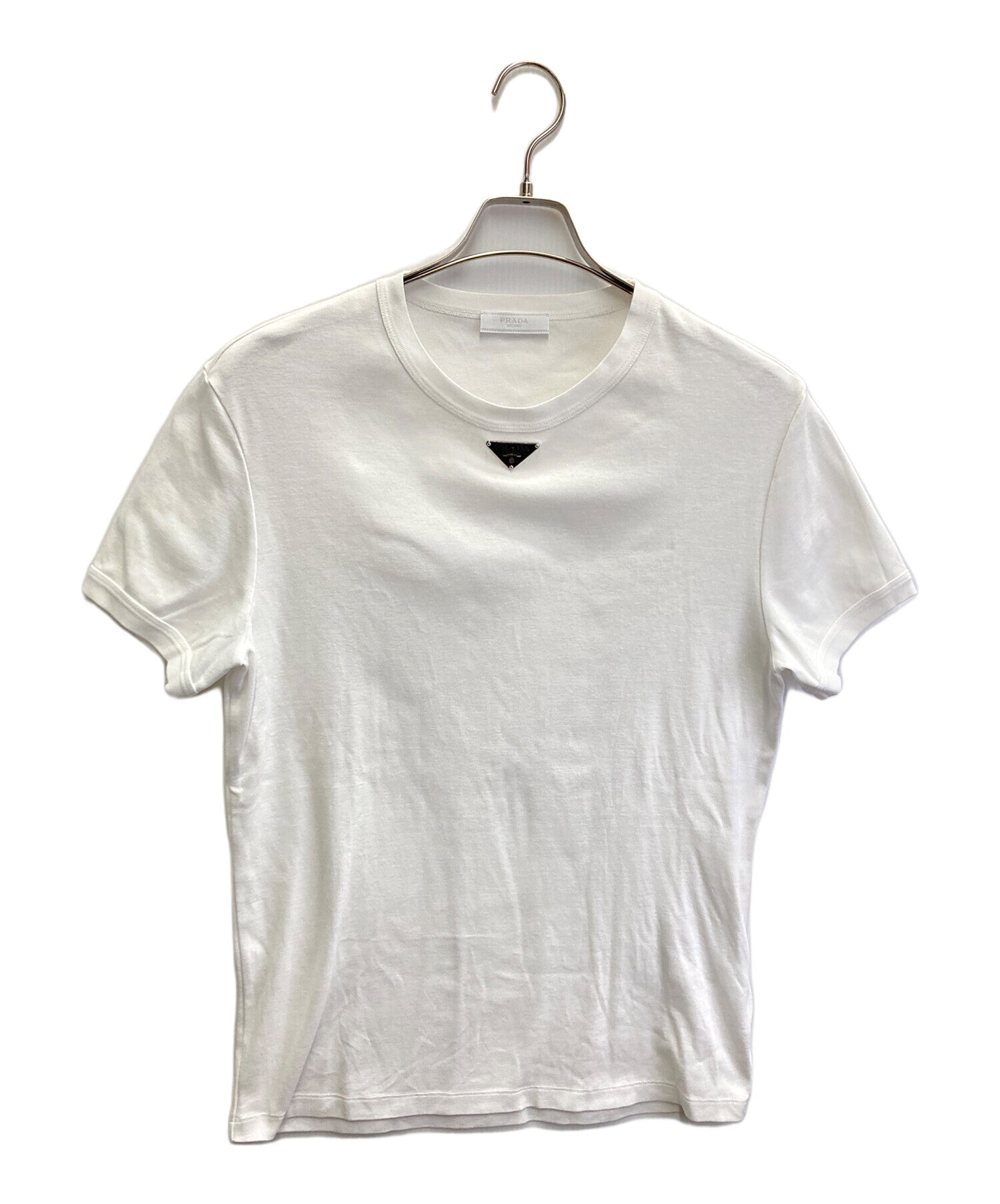 Pre-owned] PRADA Triangle Plate T-shirt UJN824 S222 – Archive Factory