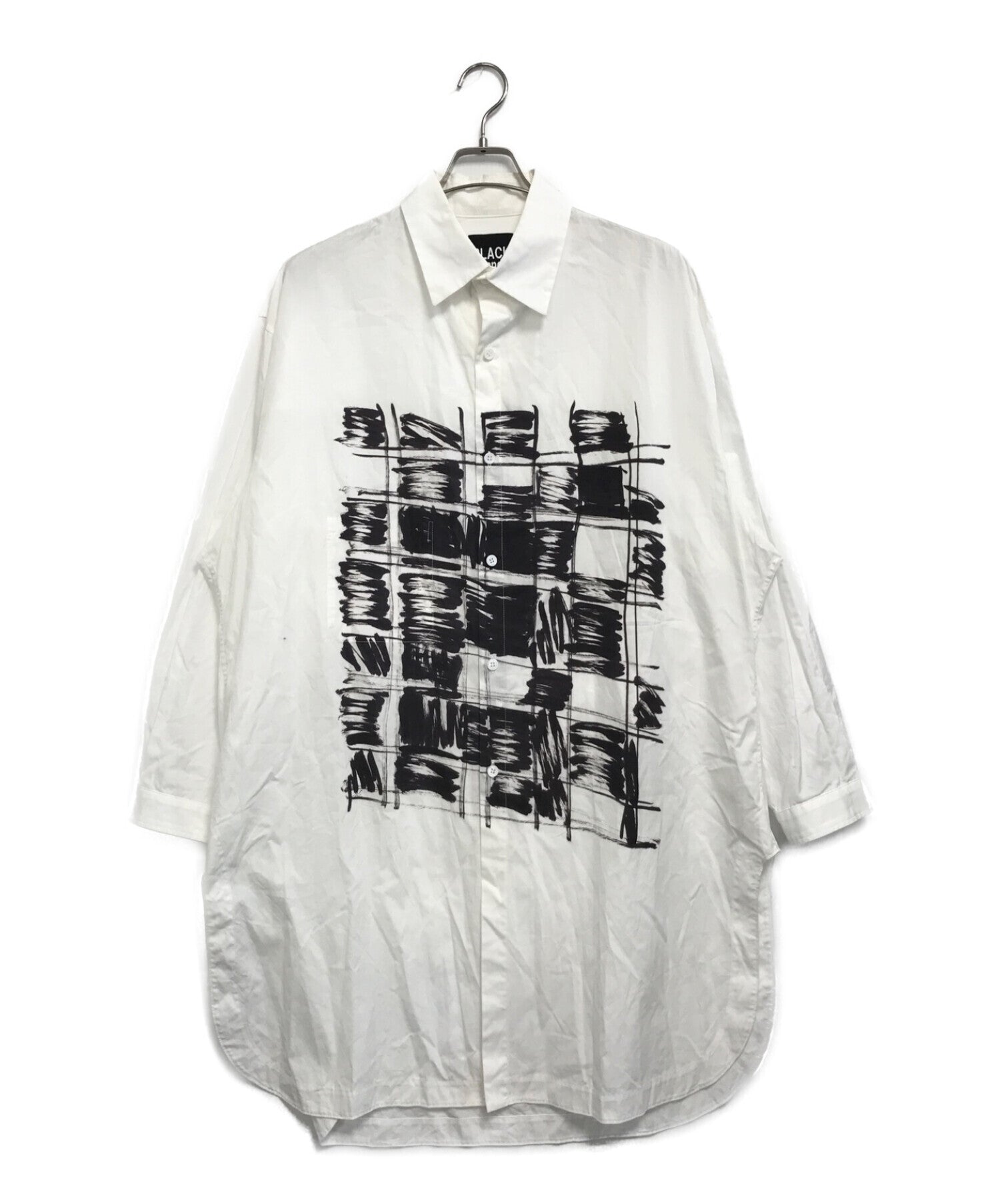 Pre-owned] BLACK Scandal Yohji Yamamoto printed longshirt NH-B09-031