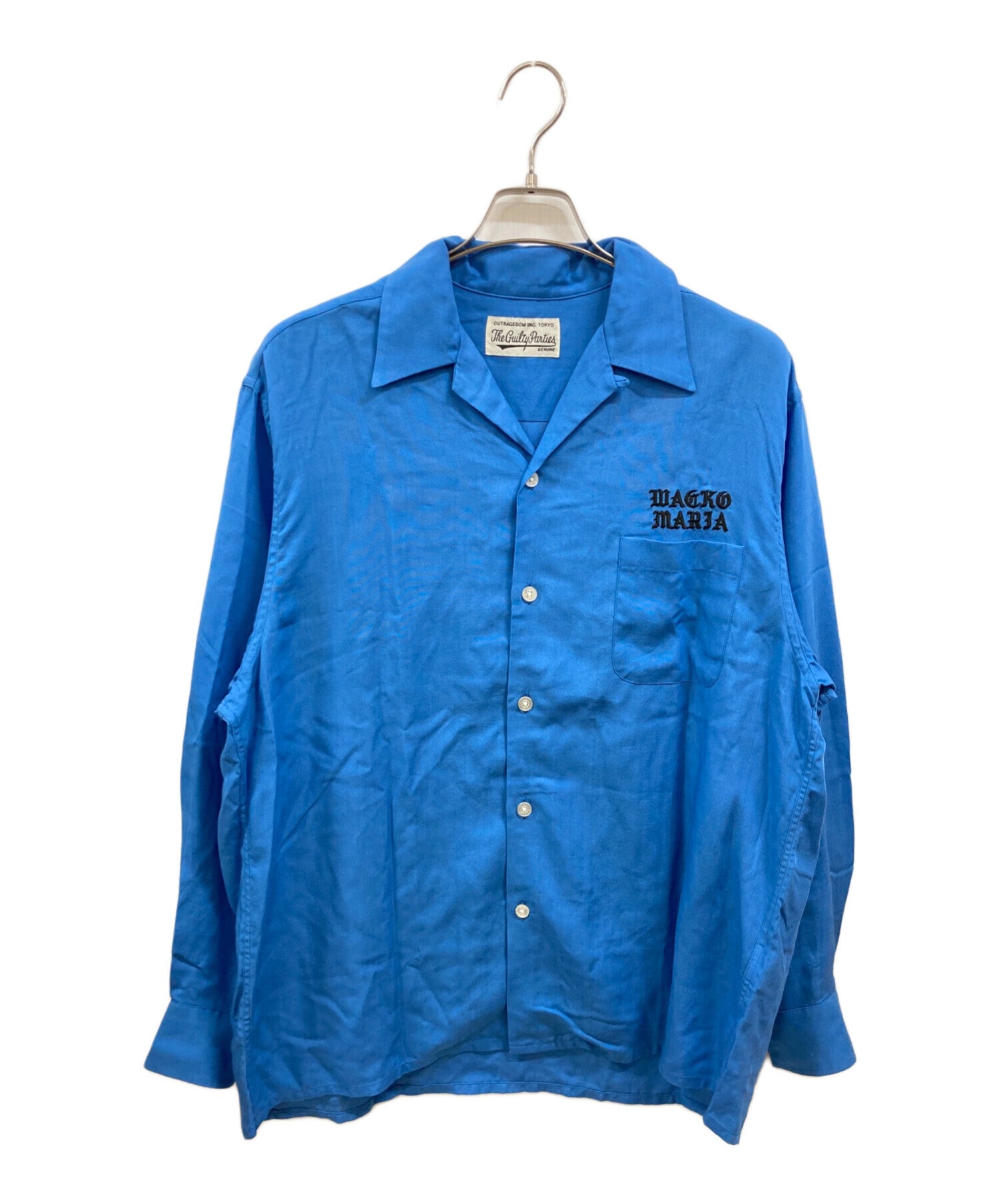 Pre-owned] WACKO MARIA Logo Embroidery Open Collar Shirt/Wakomaria