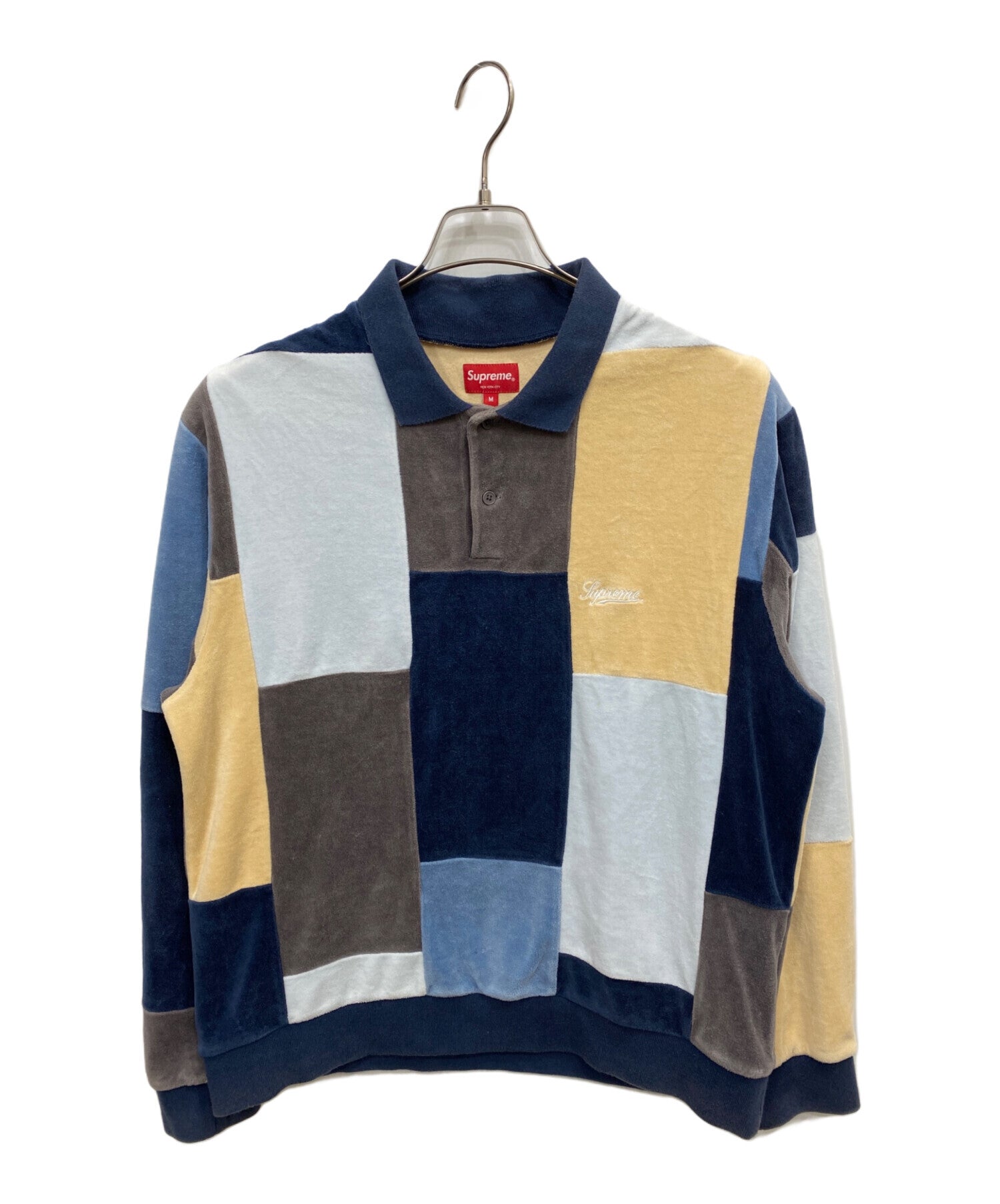 Pre-owned] SUPREME 20AW Patchwork Velor L/S Polo – Archive