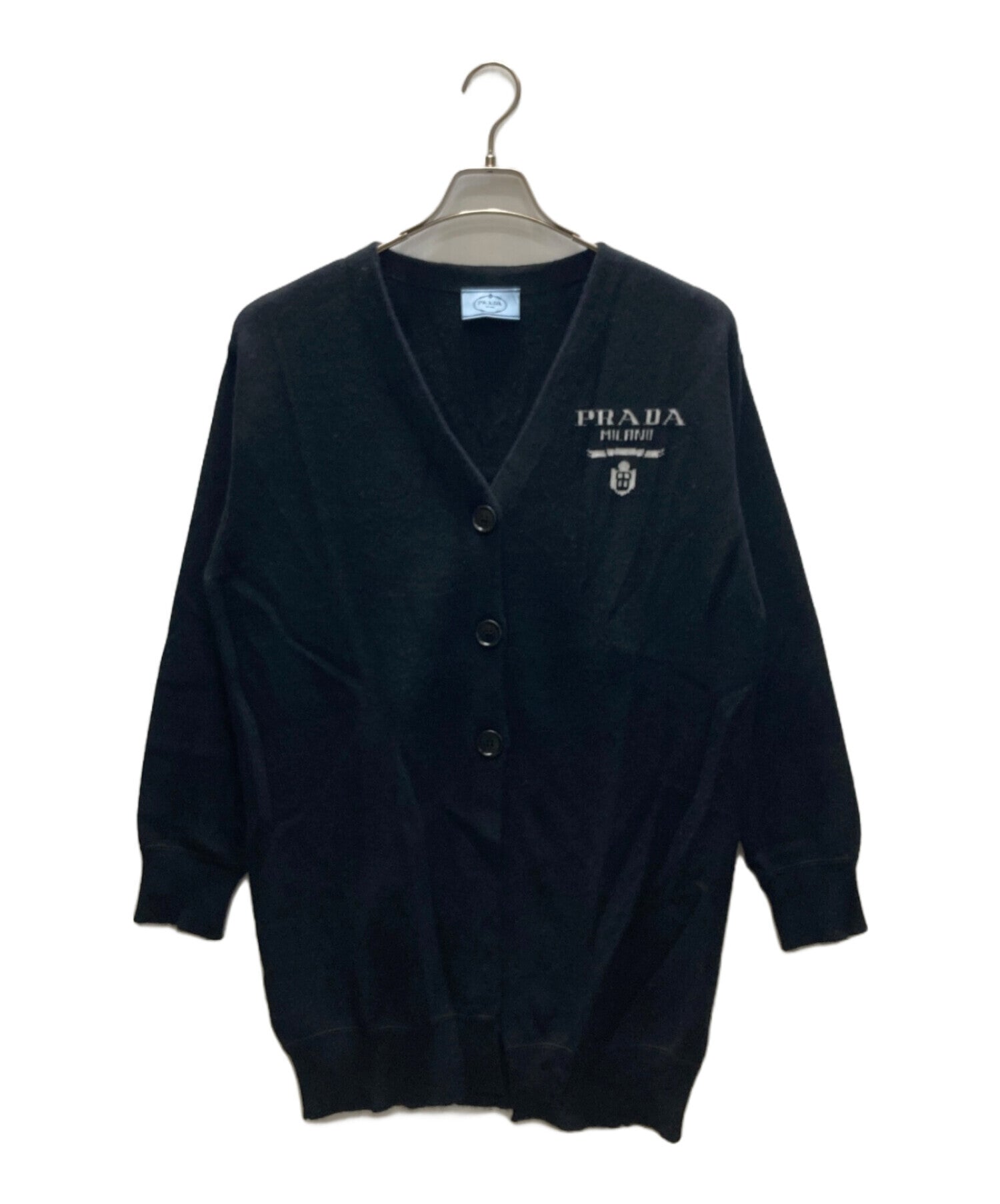 PRADA ニットカーディガン Pre-owned] PRADA Cashmere-blend knit cardigan P25I86 S212 10F4
