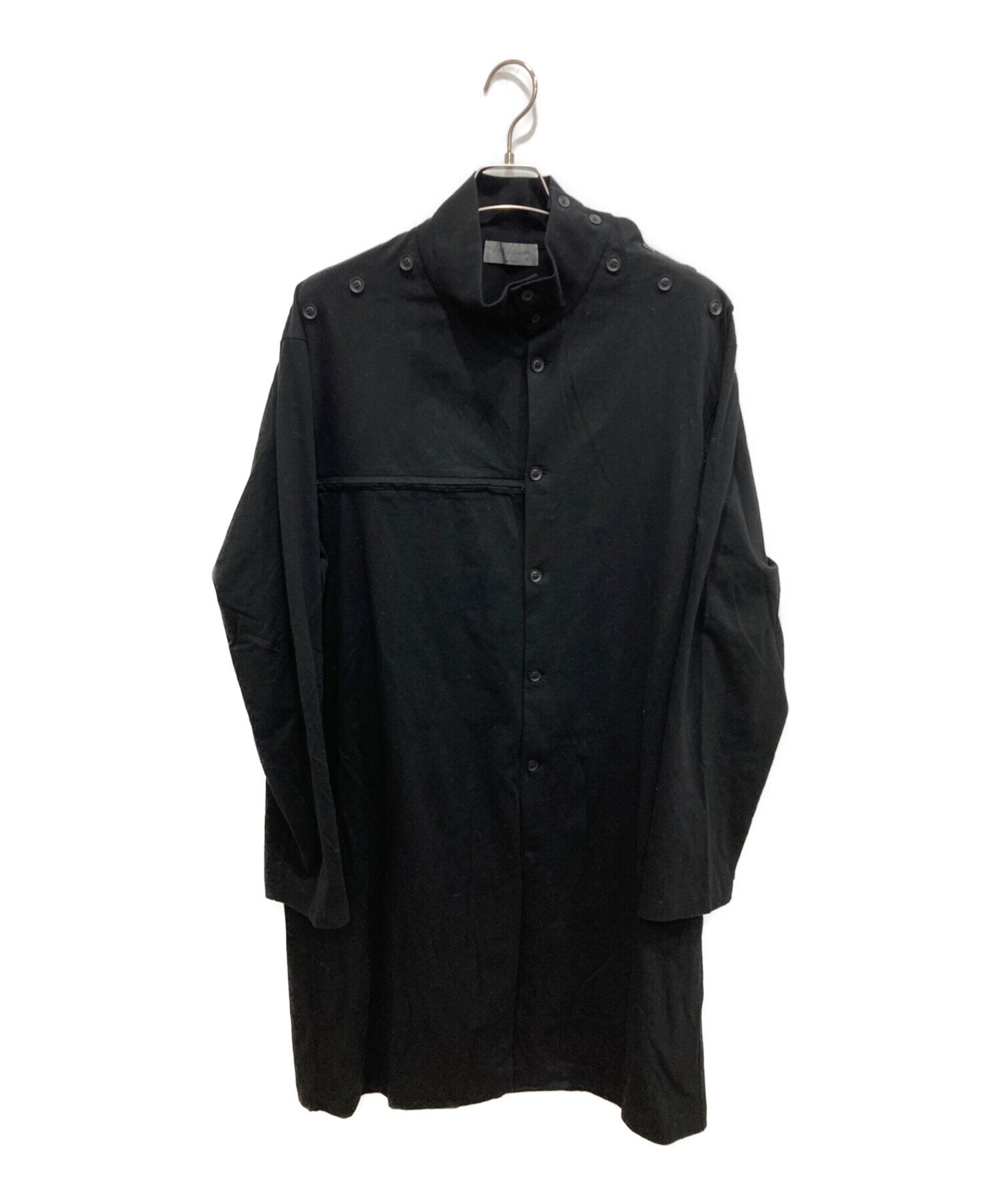 [Pre-owned] Yohji Yamamoto pour homme Unbalanced long shirt with front  opening collar HD-T16-071