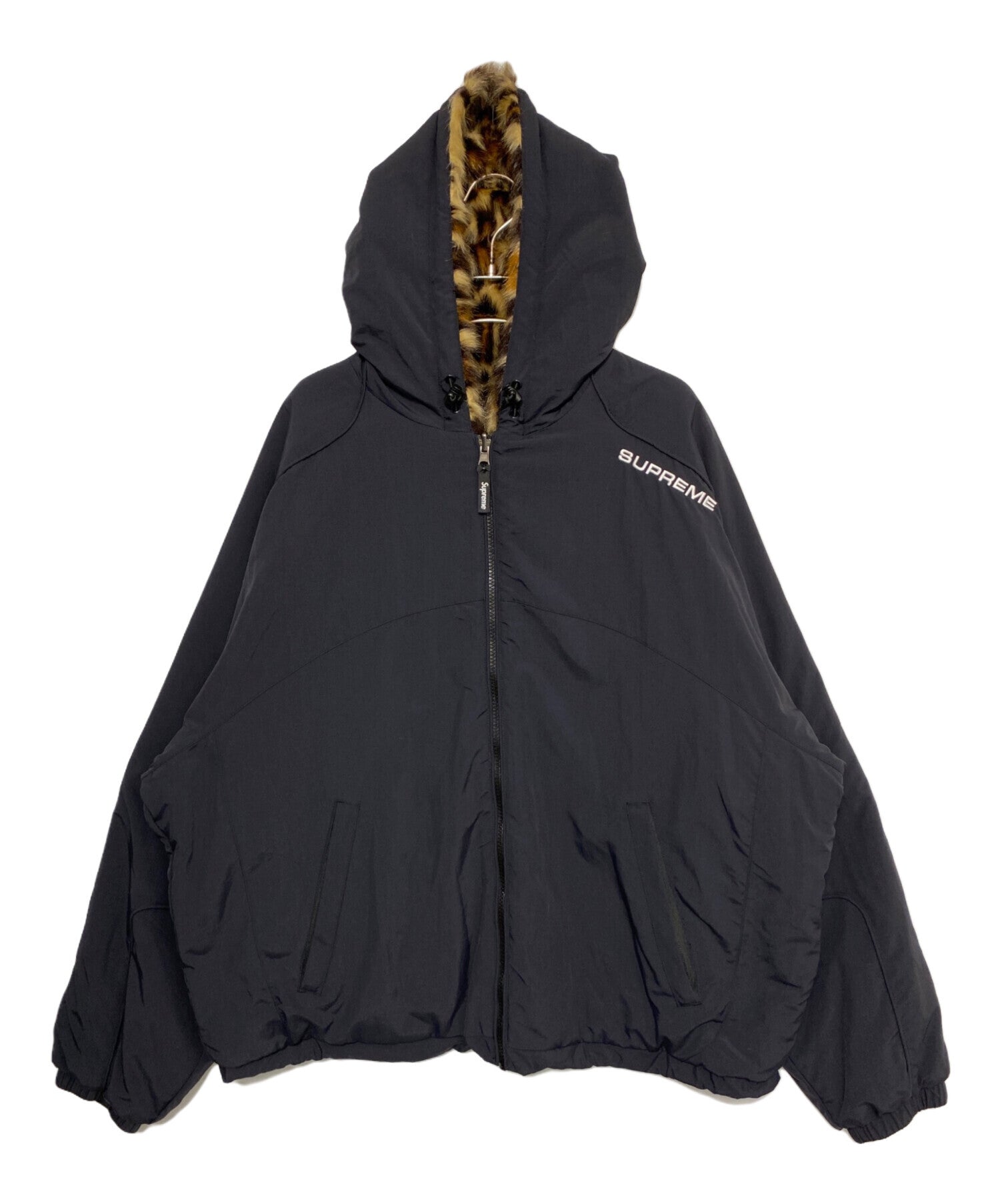 Pre-owned] SUPREME Faux Fur Reversible Hooded Track Jacket