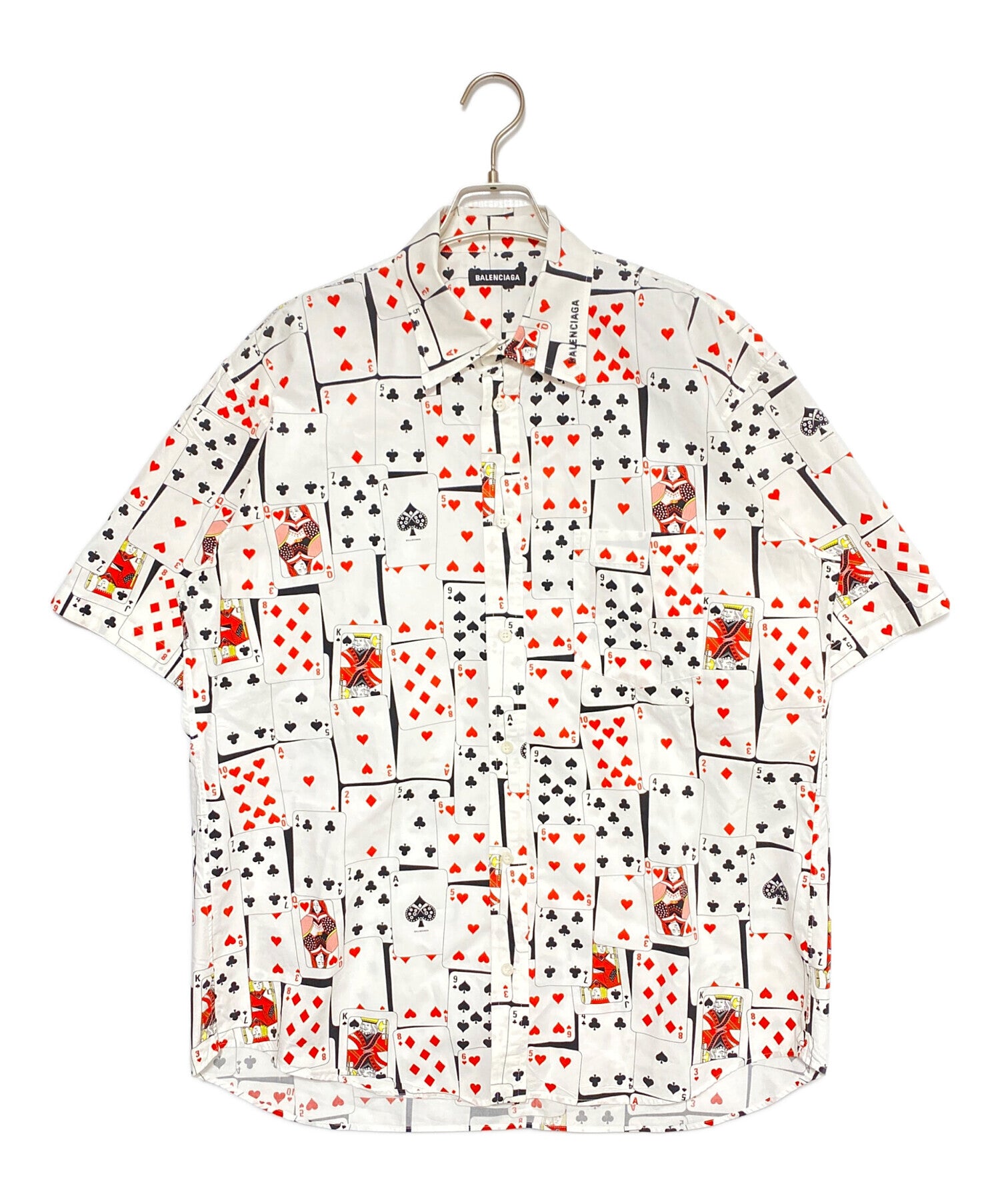 Pre-owned] BALENCIAGA Trump Pattern Oversized Short-Sleeved Shirt  display picture 1