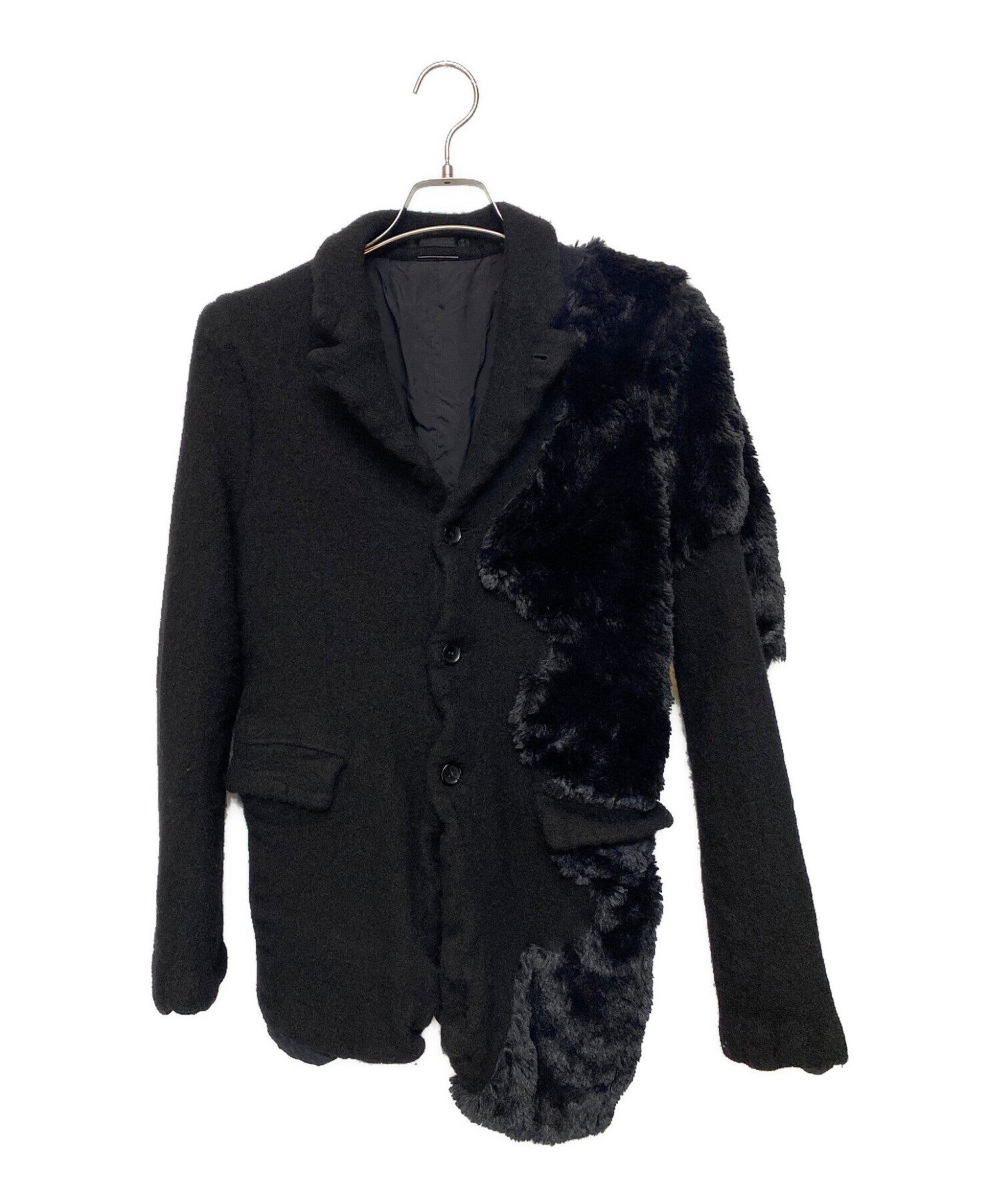 [Pre-owned] COMME des GARCONS HOMME PLUS 23AW Fur-switched shrunken jacket  PL-J027/AD2023