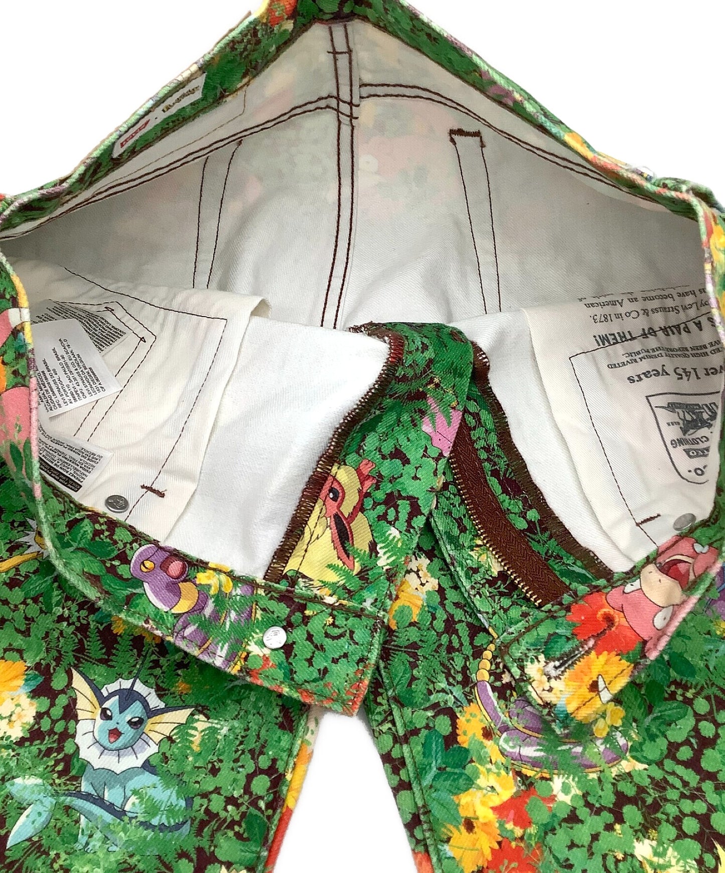 Levi 's X Pokemon 551Z 정통 스트레이트 포켓몬 정원 Pokémon 25 주년