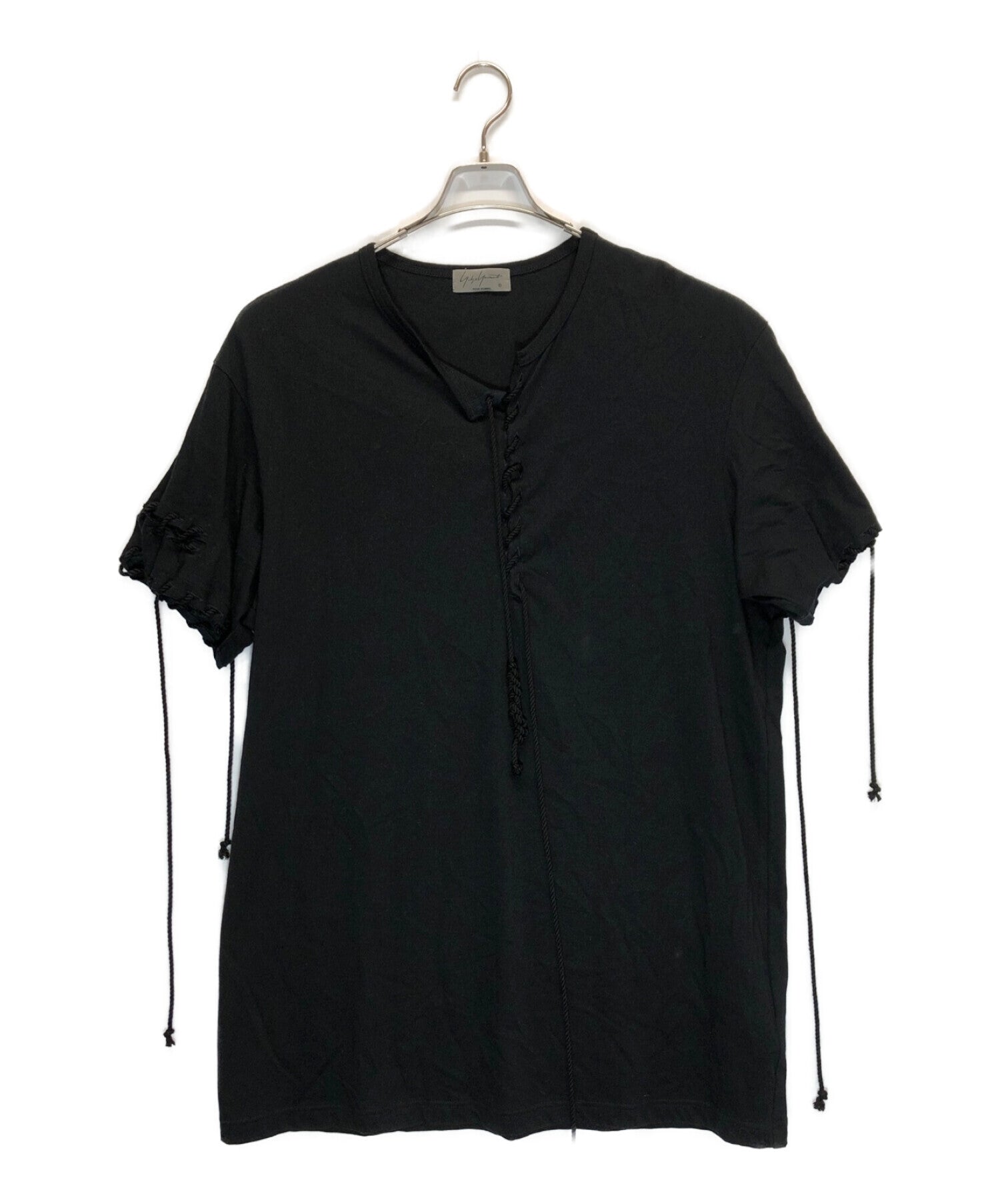 [Pre-owned] YOHJI YAMAMOTO Lace-up Round Neck Short Sleeve T-Shirt HH-