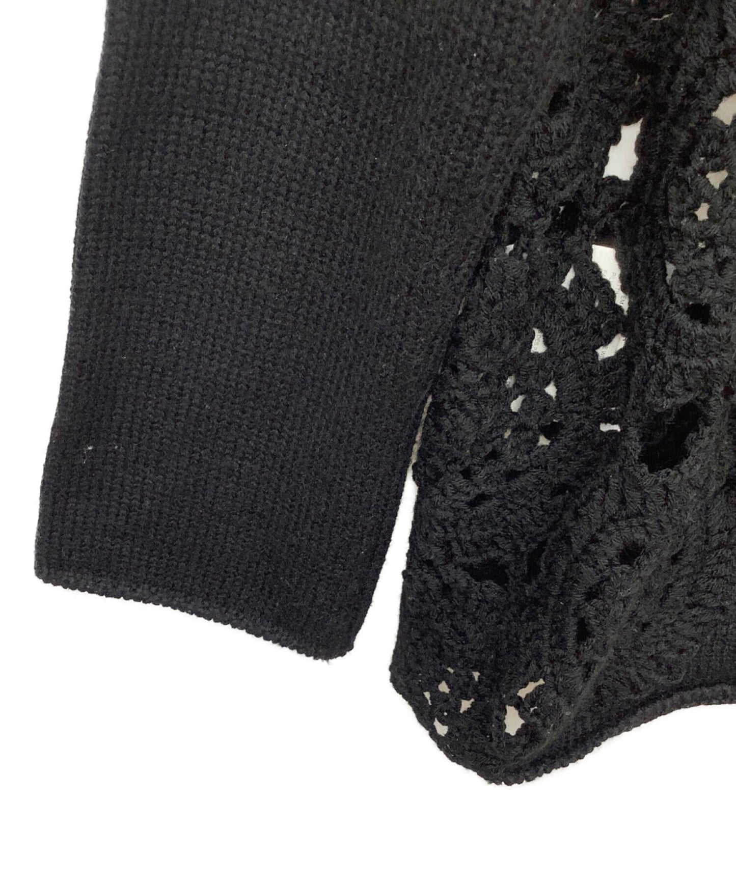 黑色COMME DES GARCONS手工編織蕾絲編織1H-N001