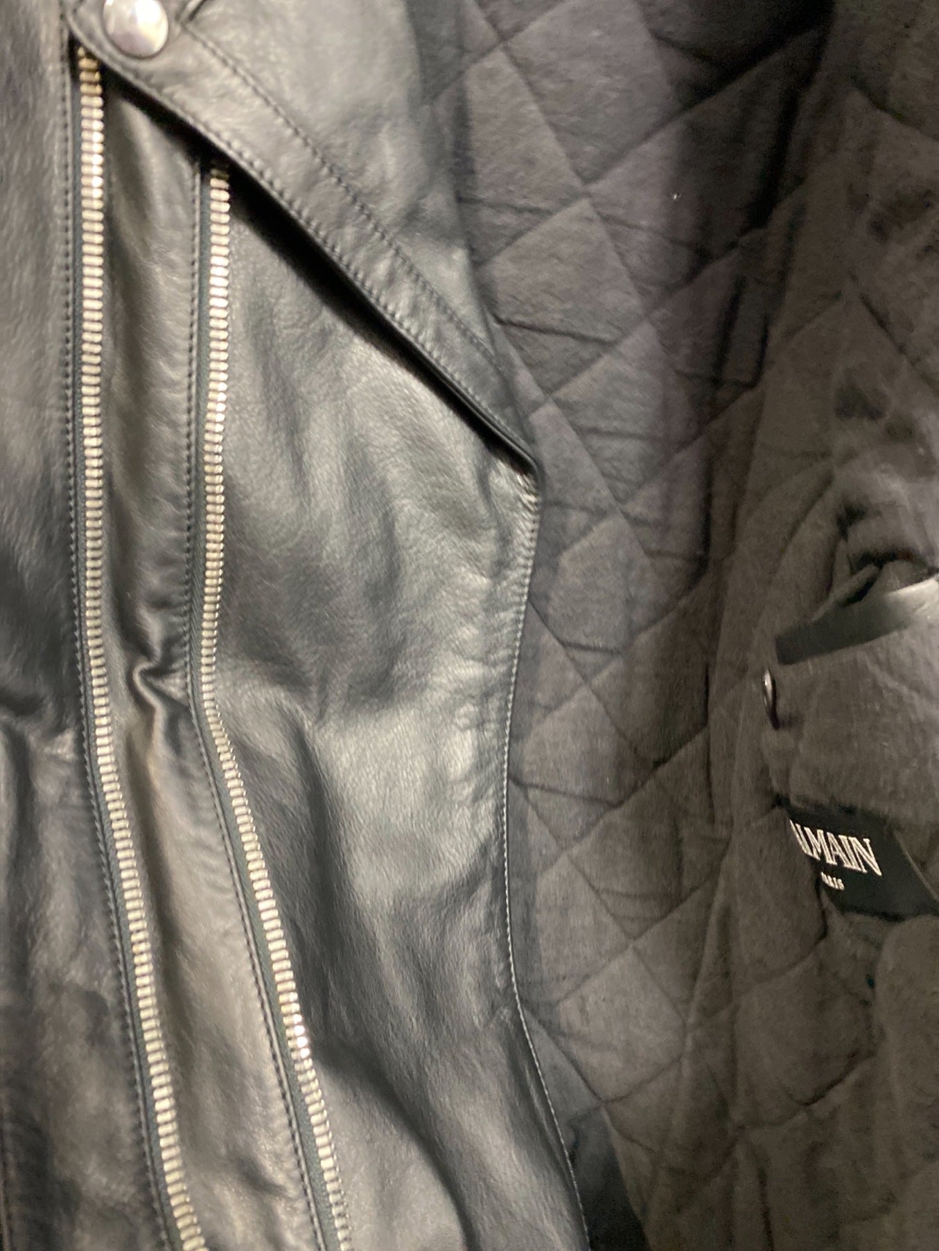 발 메인 가죽 라이더 재킷