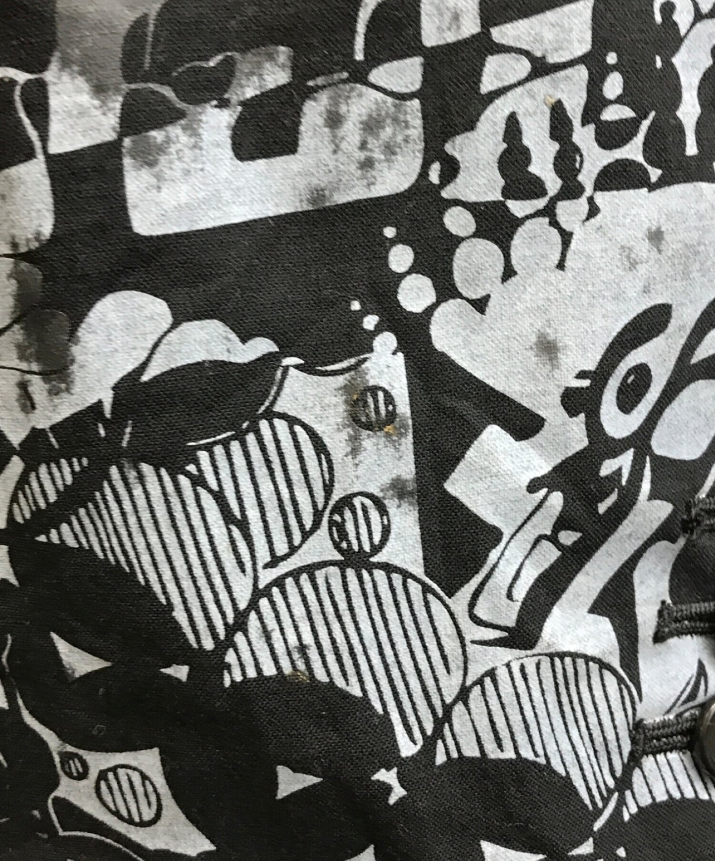 黑色COMME DES GARCONS峰值翻领全面印刷3B夹克1d-J033