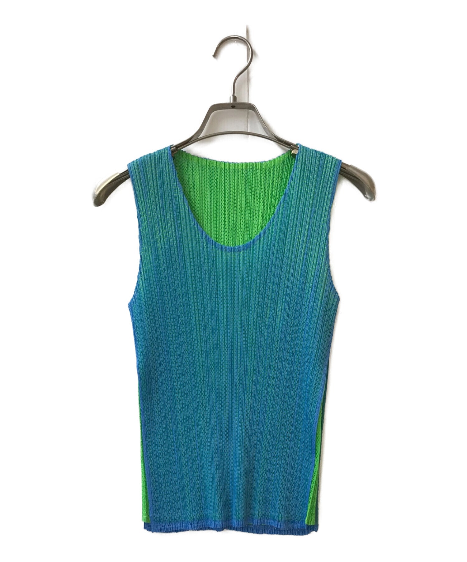 PLEATS PLEASE Layered Pleated Mesh Sleeveless Cut and Sewn PP02-JK601