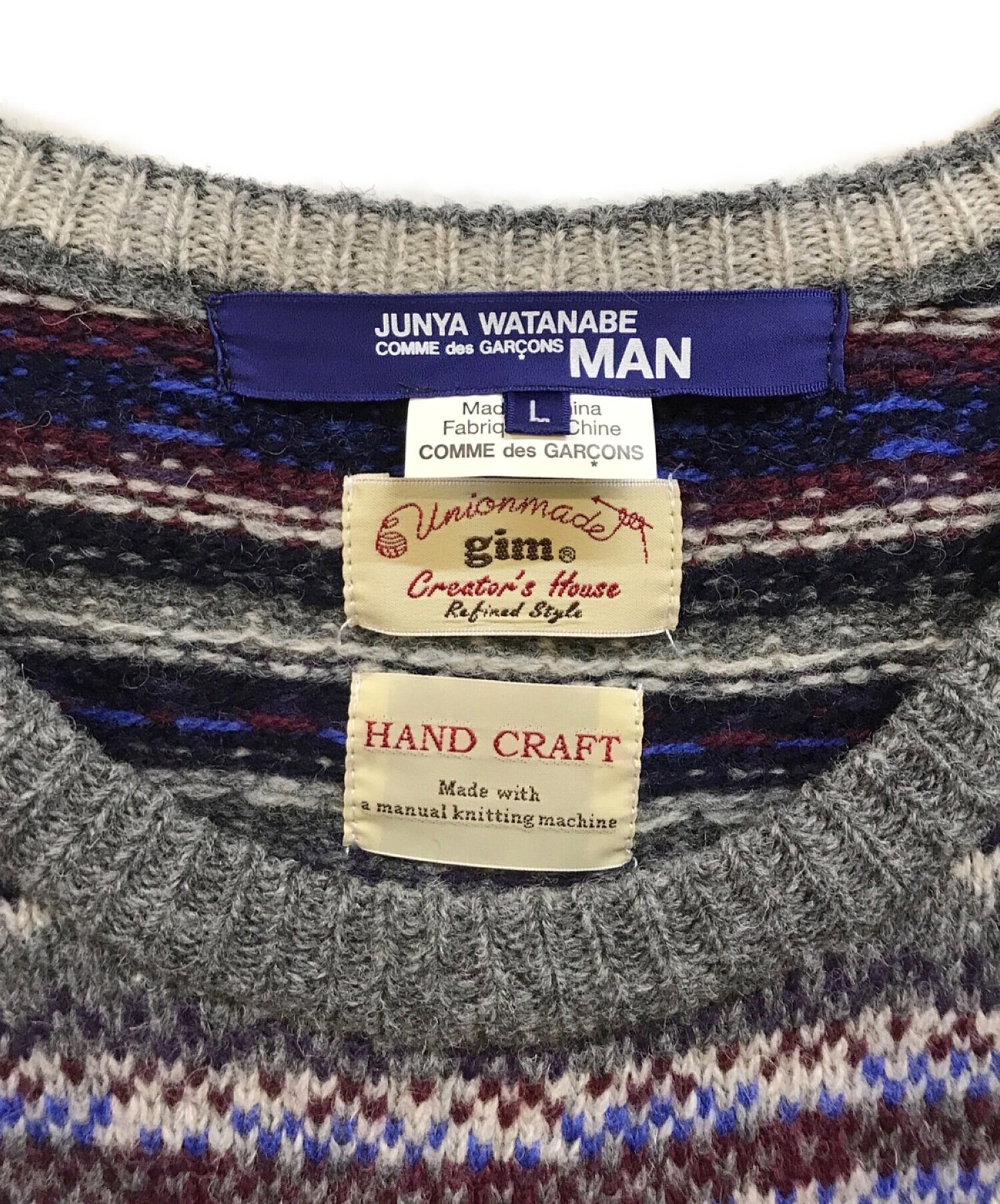 Junya Watanabe Comme des Garcons Man粉红色北欧反射器编织WB-N101