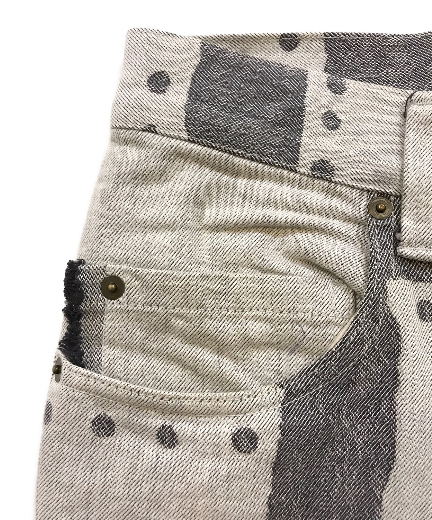 HOMME PLISSE ISSEY MIYAKE CROSS 및 DOT DENIM PANTS HP91FF013