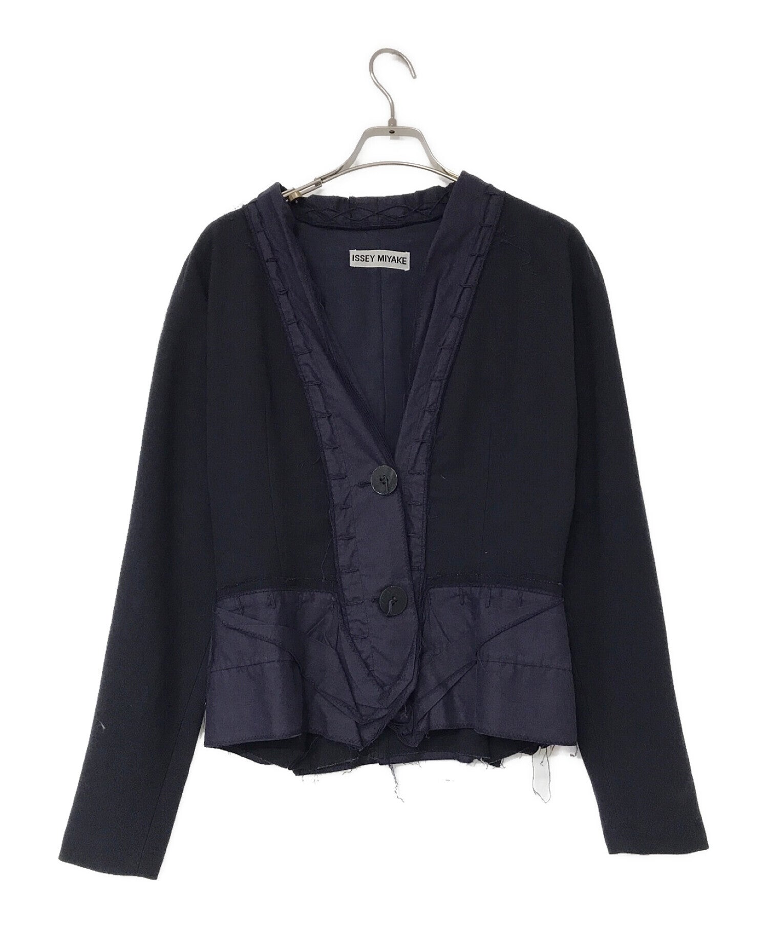 ISSEY MIYAKE collarless jacket IM31FD014