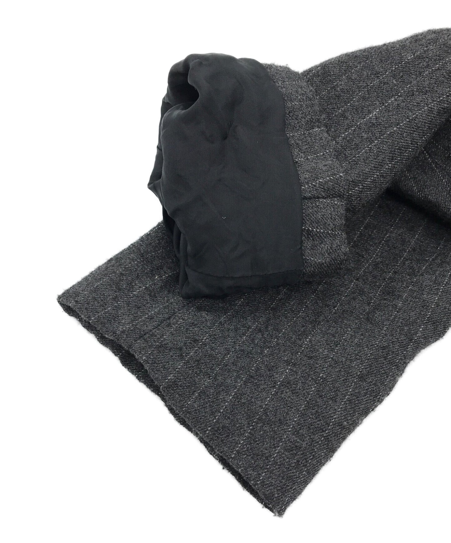 Comme des Garcons homme deux wrinkled pinstripe pattern 4b แจ็คเก็ตที่ปรับแต่งแล้ว DJ-J025