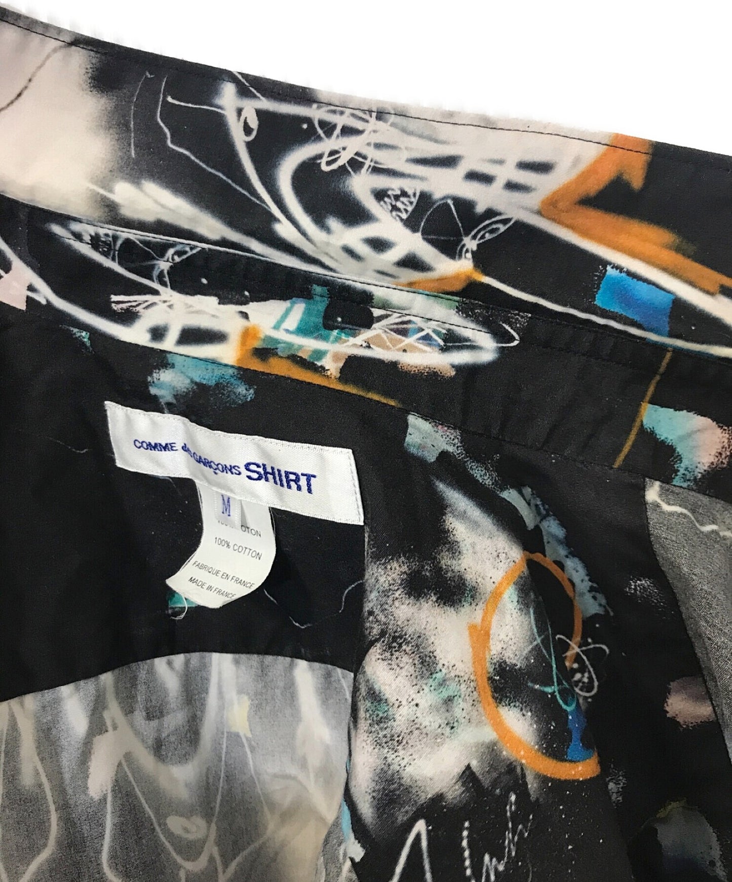 Comme des Garcons 셔츠 20AW Cotton Poplin with Futura Print W28043