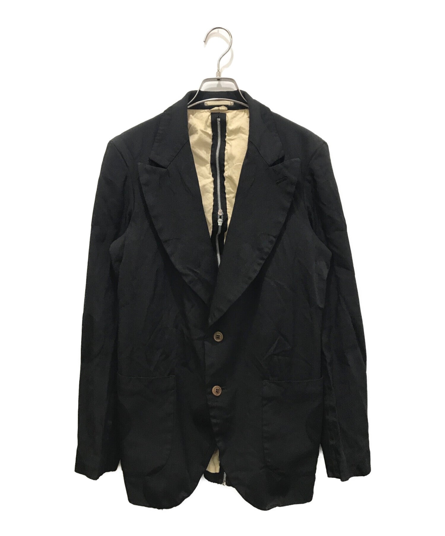 Comme des garcons homme plus garment treated layered zip jacket hotsell