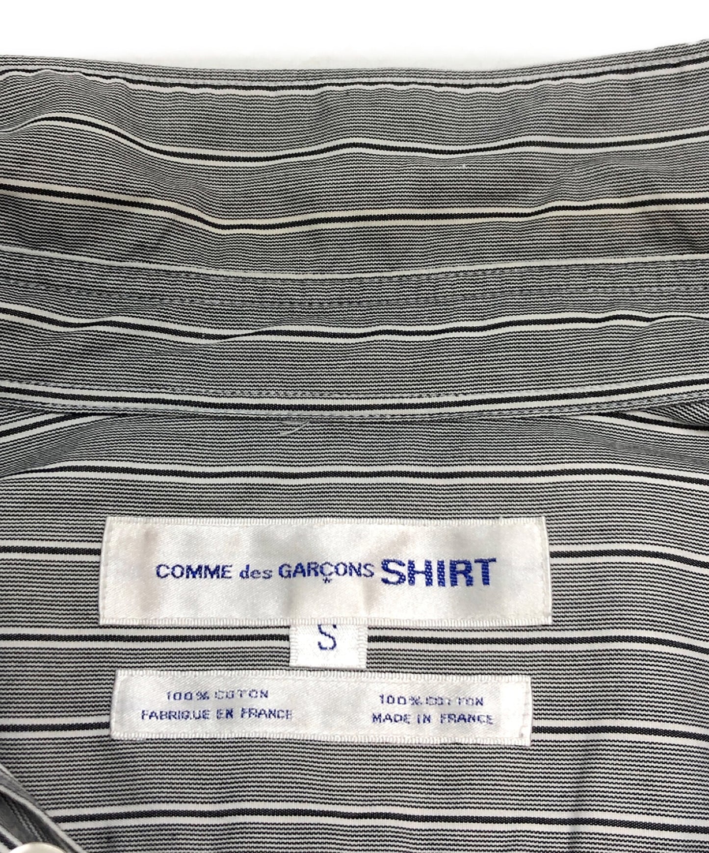 Comme des Garcons เสื้อเชิ้ตลายลาย / เสื้อเชิ้ตแขนยาว / แขนยาว / LS