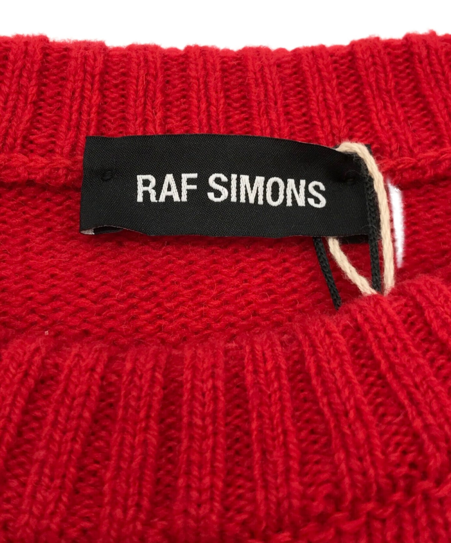 RAF Simons超大藍色Barrett印刷補丁編織貼片針織編織192-832-50001