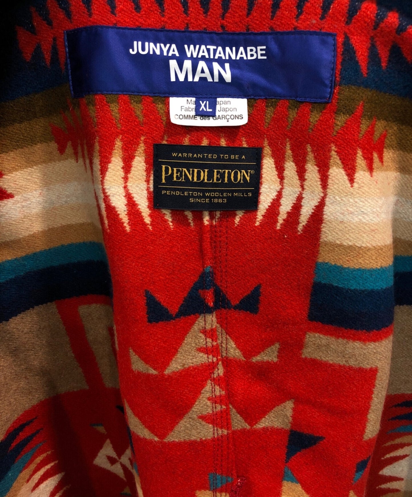 Junya Watanabe Man Comme des Garcons本地Pendleton单胸WJ-J017