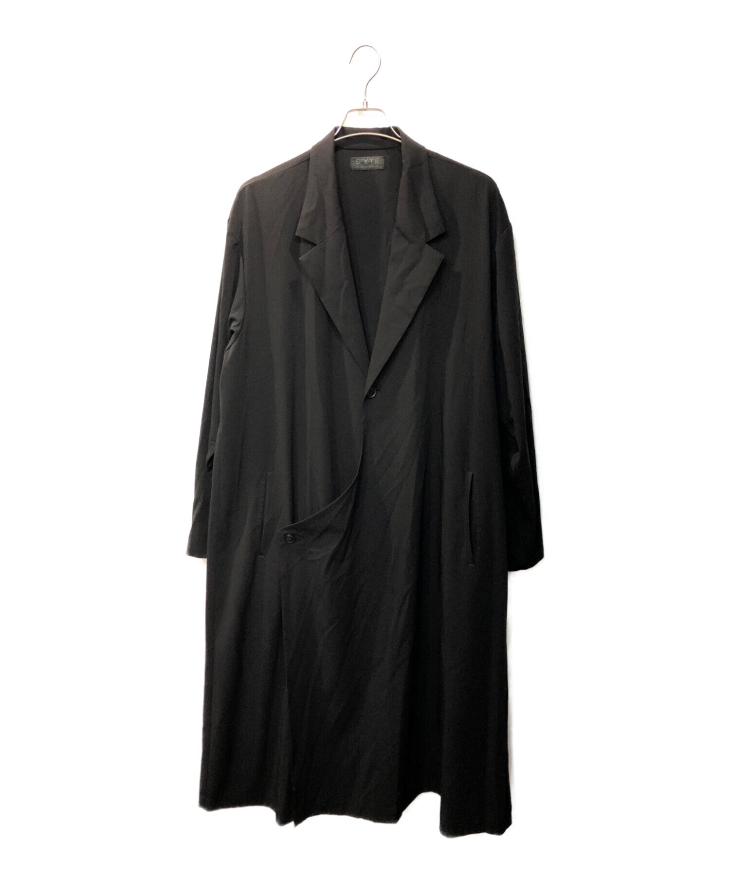 s'yte PE/RAYON GABARDINE STRETCH FRAME DOUBLE COLLAR DRAPE COAT UV-D09