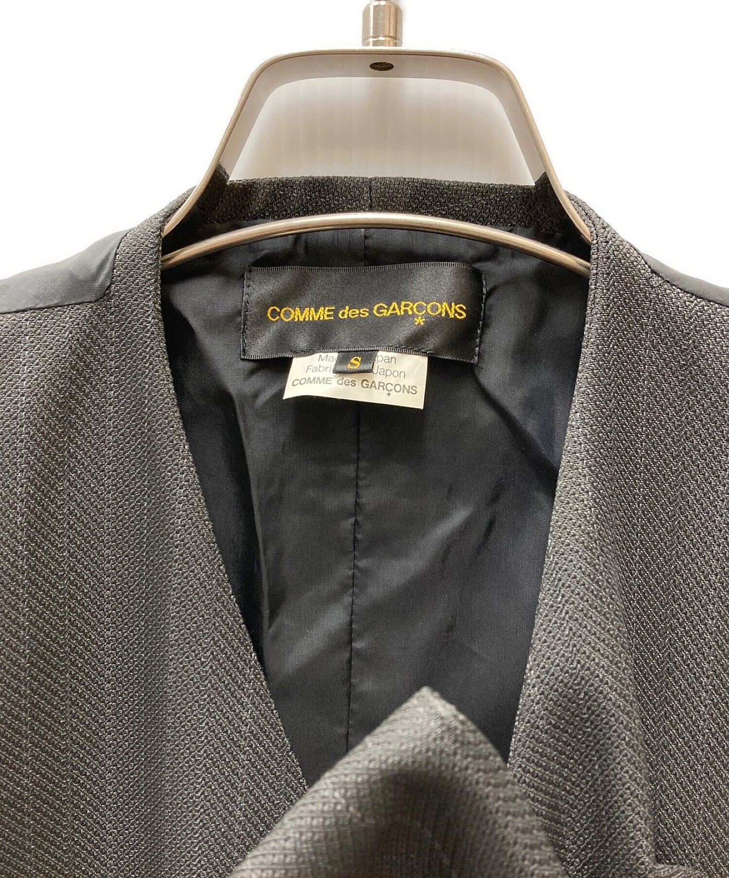 Comme des Garcons 리본 모티프 디자인 폴리 에스테르 캔버스 길렛/조끼 GL-V002