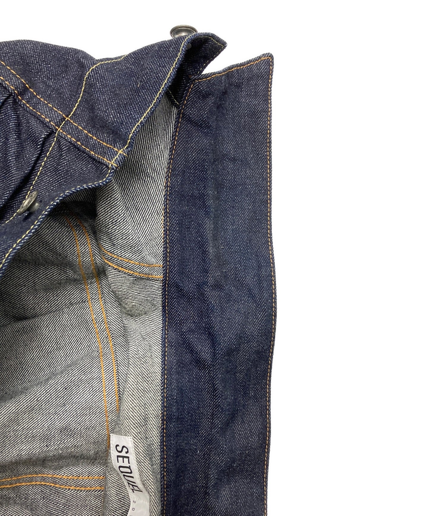 속편 로고 인쇄 데님 재킷