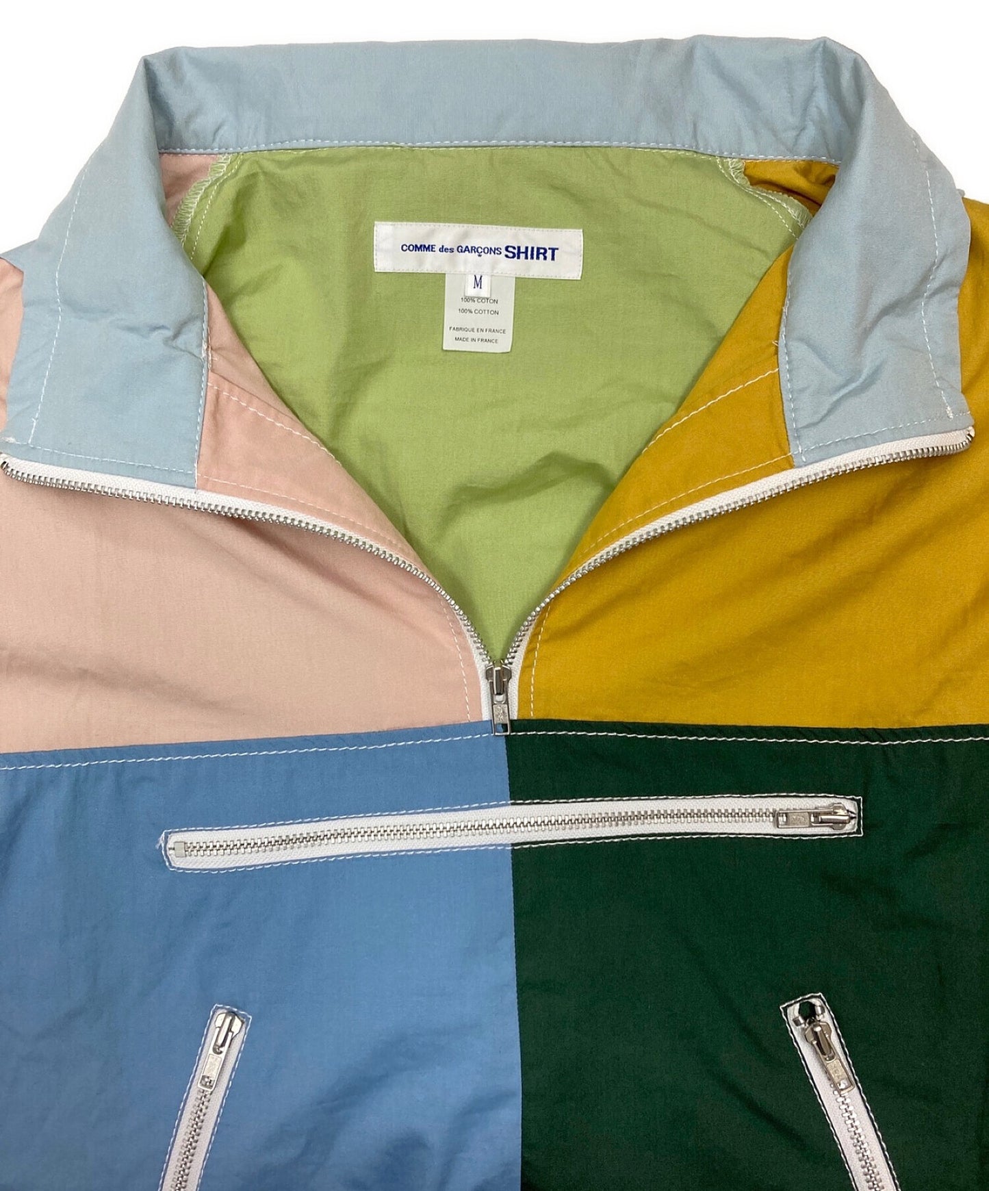 Comme des Garcons襯衫色塊半Zip/Anorak連帽衫/Anorak夾克S28163