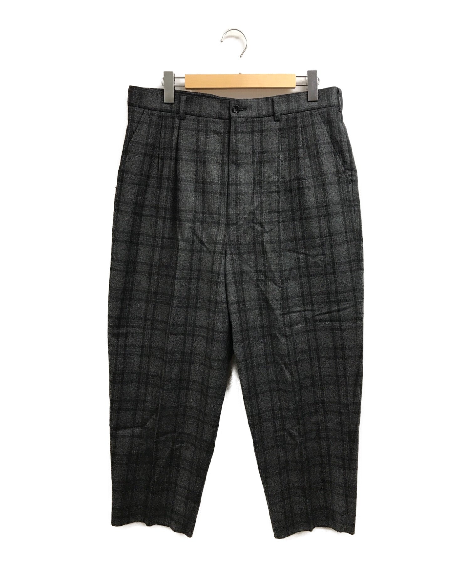 COMME des GARCONS 21AW two-tucked wool check pants HH-P041