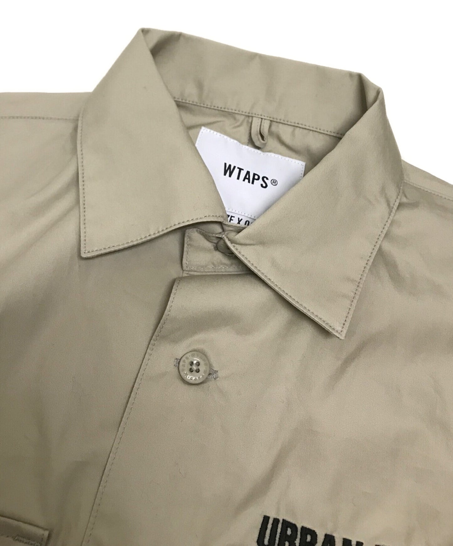 WTAPS 22SS BUDS SS COTTON TWILL 셔츠 로고 자수 작업 셔츠 군용 유틸리티 221BRDT-SHM06