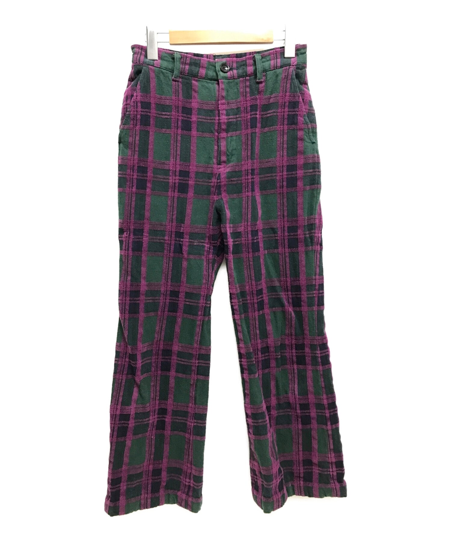 Hysteric Glamour Eighth-length flared check pants, Y2K design