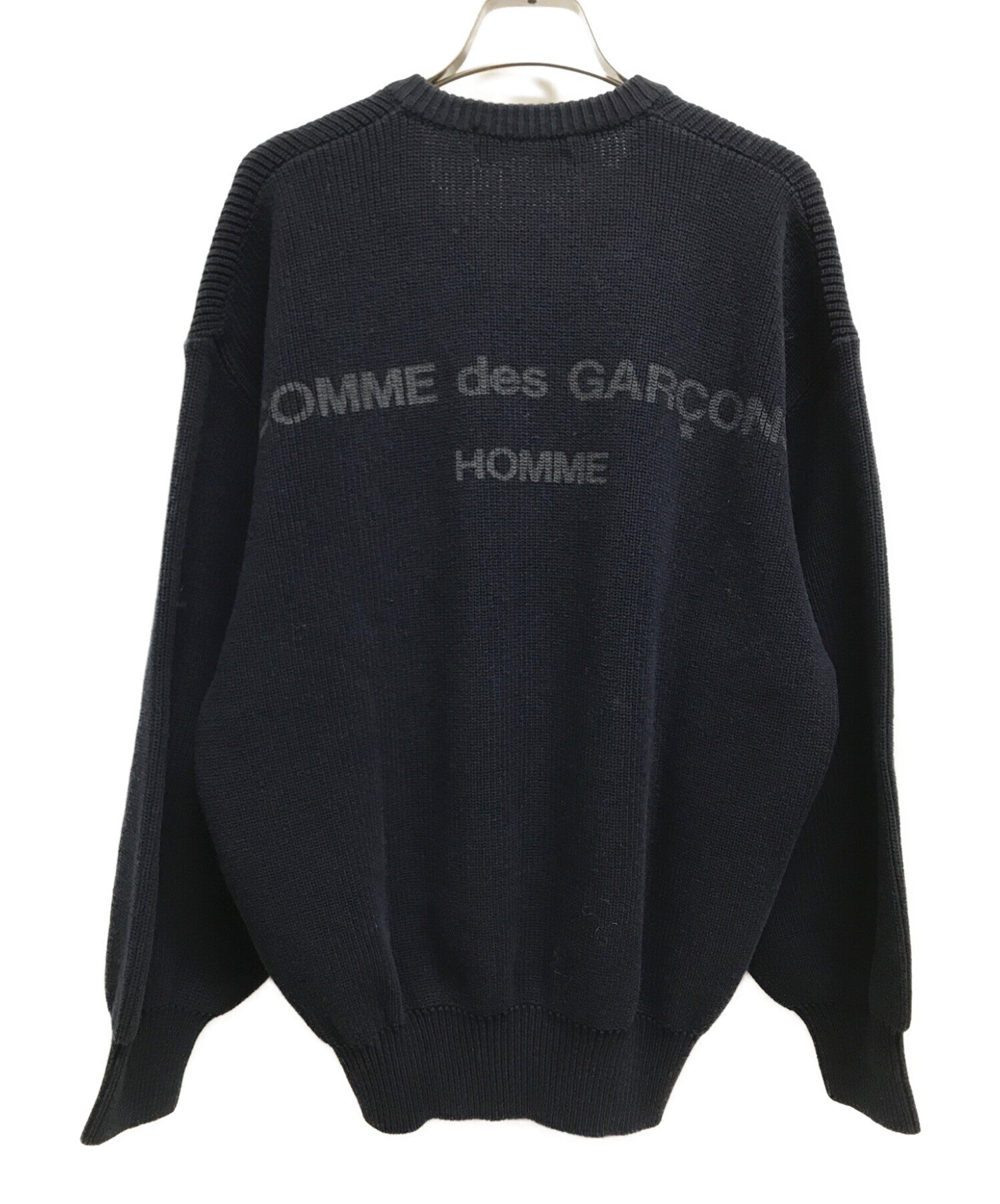 COMME des GARCONS HOMME Back Logo Print V-Neck Knit 80's Old