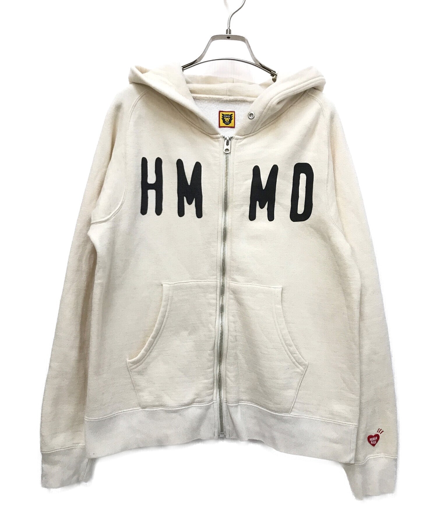 Pre-owned] HUMAN MADE HMMD Hooded Sweatshirt Zip Hoodie Logo Print