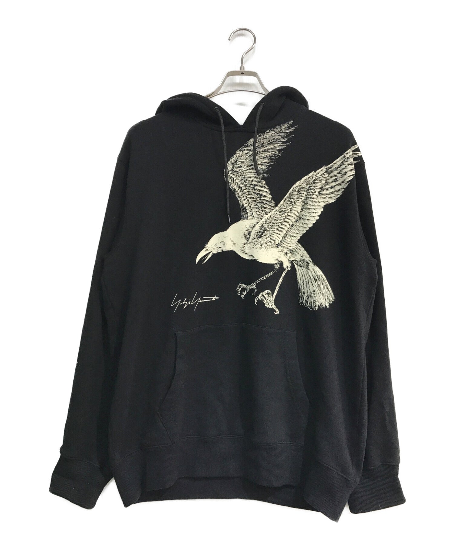 Yohji Yamamoto pour homme CROW PRINT SWEAT PULLOVER HOODIE HG-T97-997