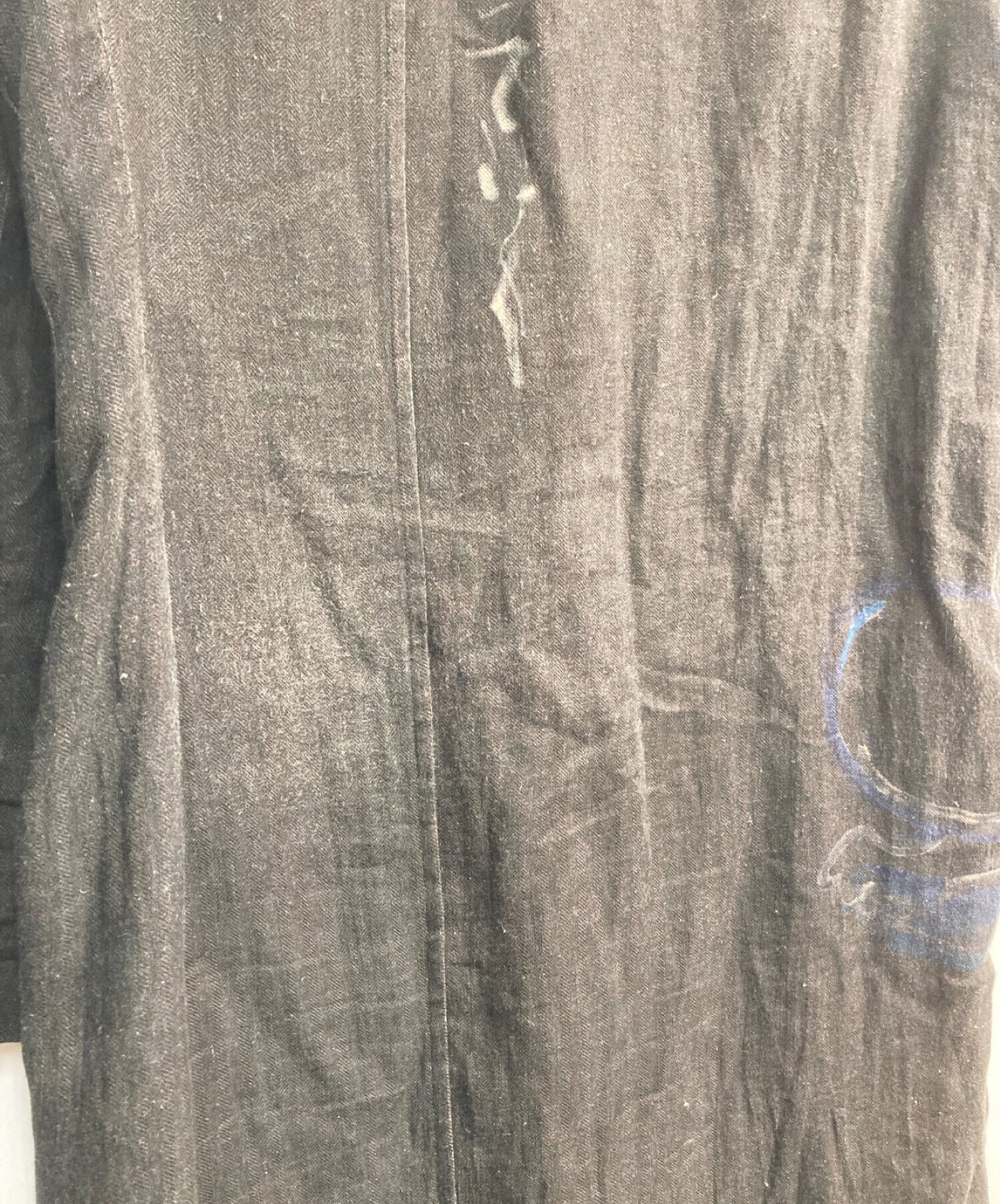 Yohji Yamamoto Pour Homme 20ss ดูหมายเลข 1 P คู่ด้านหน้าคู่ยาว HN-D17-816 สิ่งสวยงามหายไปทุกวัน HN-D17-816