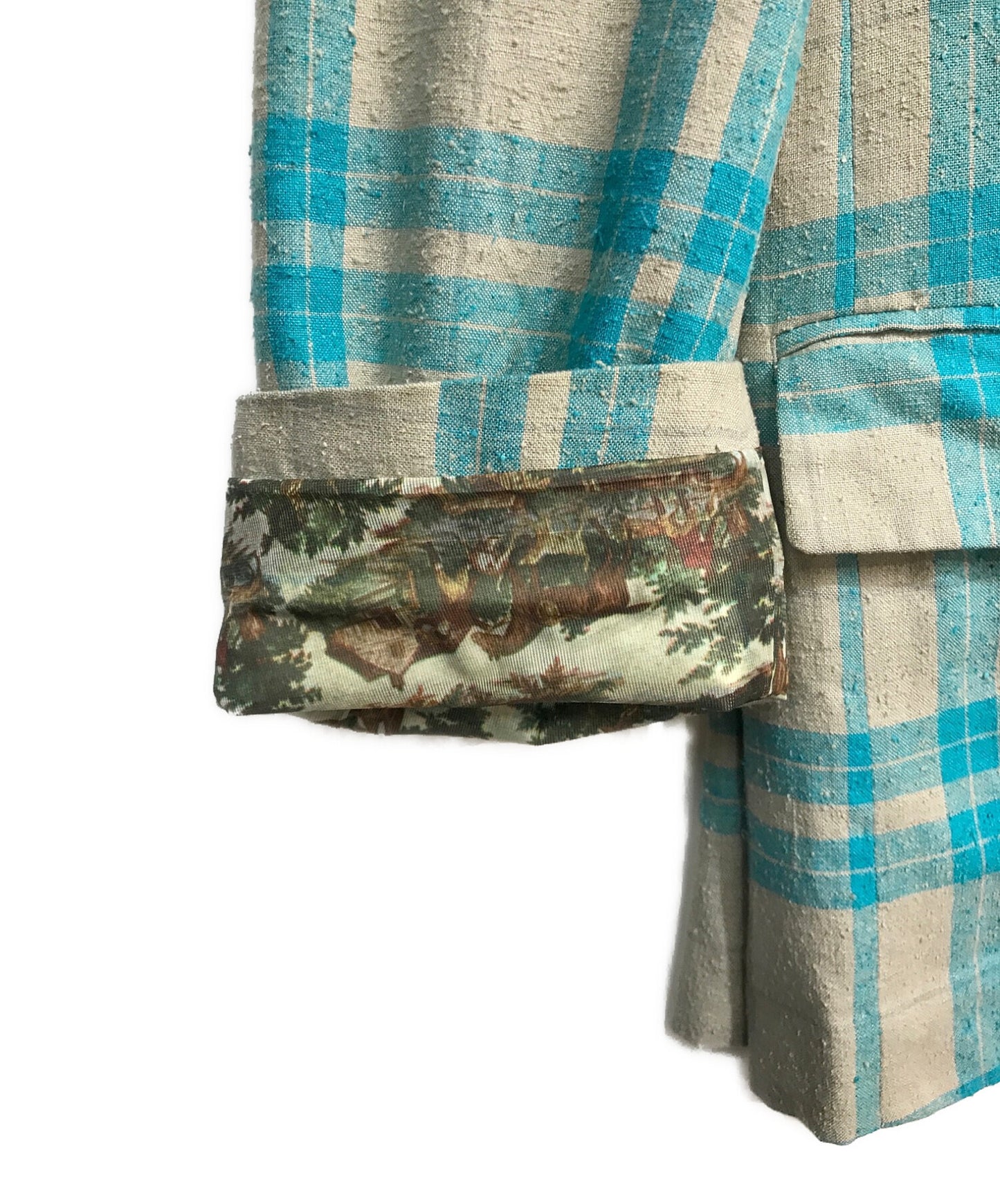 Comme des Garcons Homme Plus Full-Pattern Check Lining이있는 맞춤형 재킷