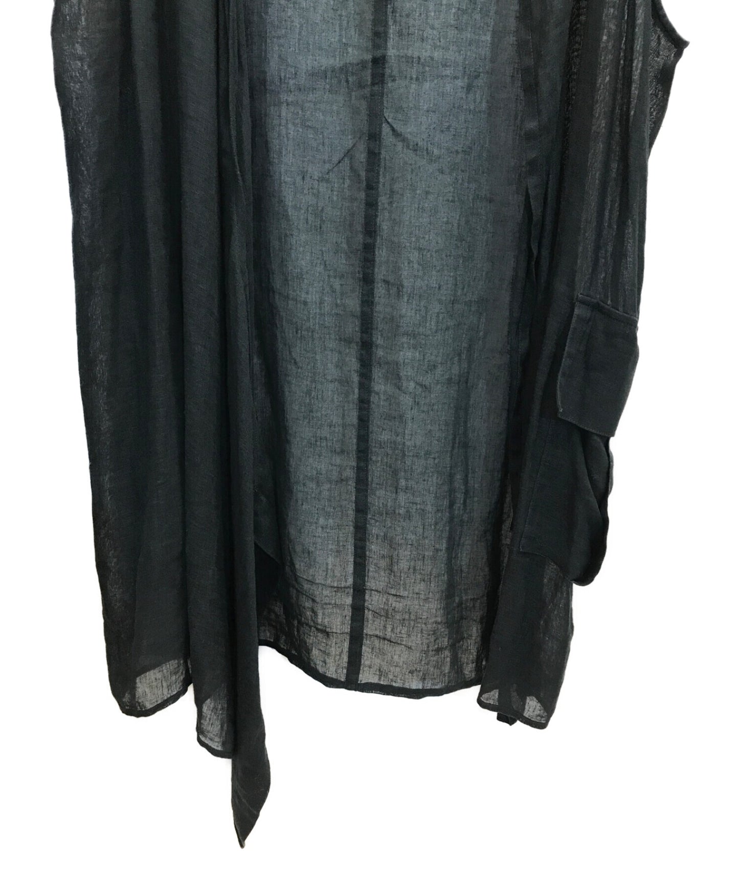 Y 's Linen Long Gilet