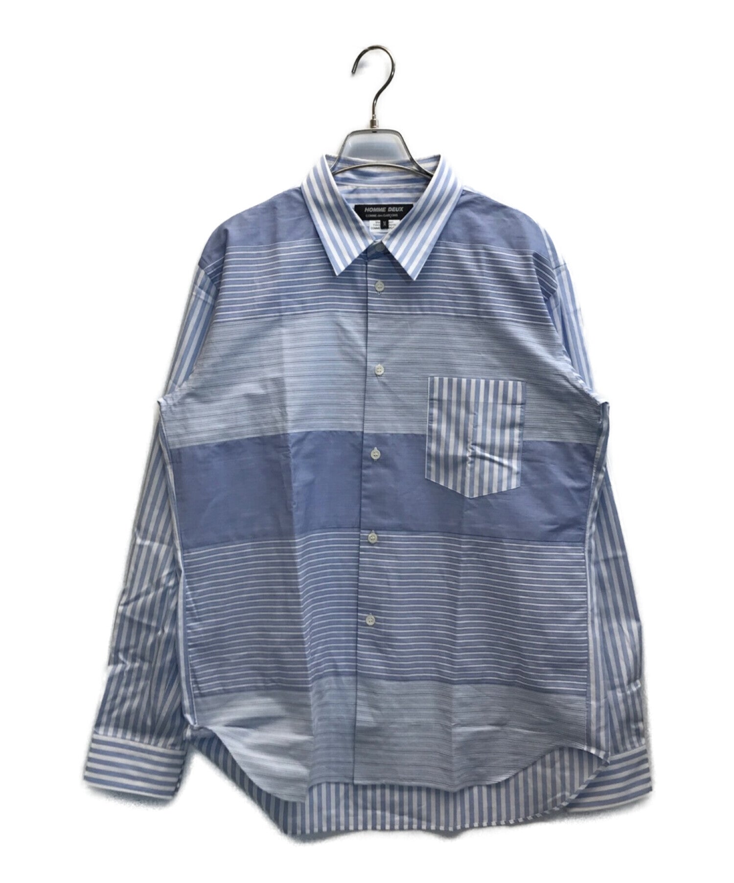 Comme des Garcons Homme Deux Striped Check Short-Sleeved Shirt