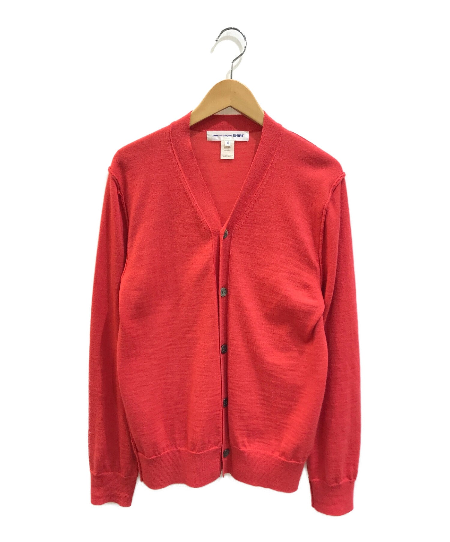 COMME des GARCONS SHIRT Wool inside-out seam cardigan W23516