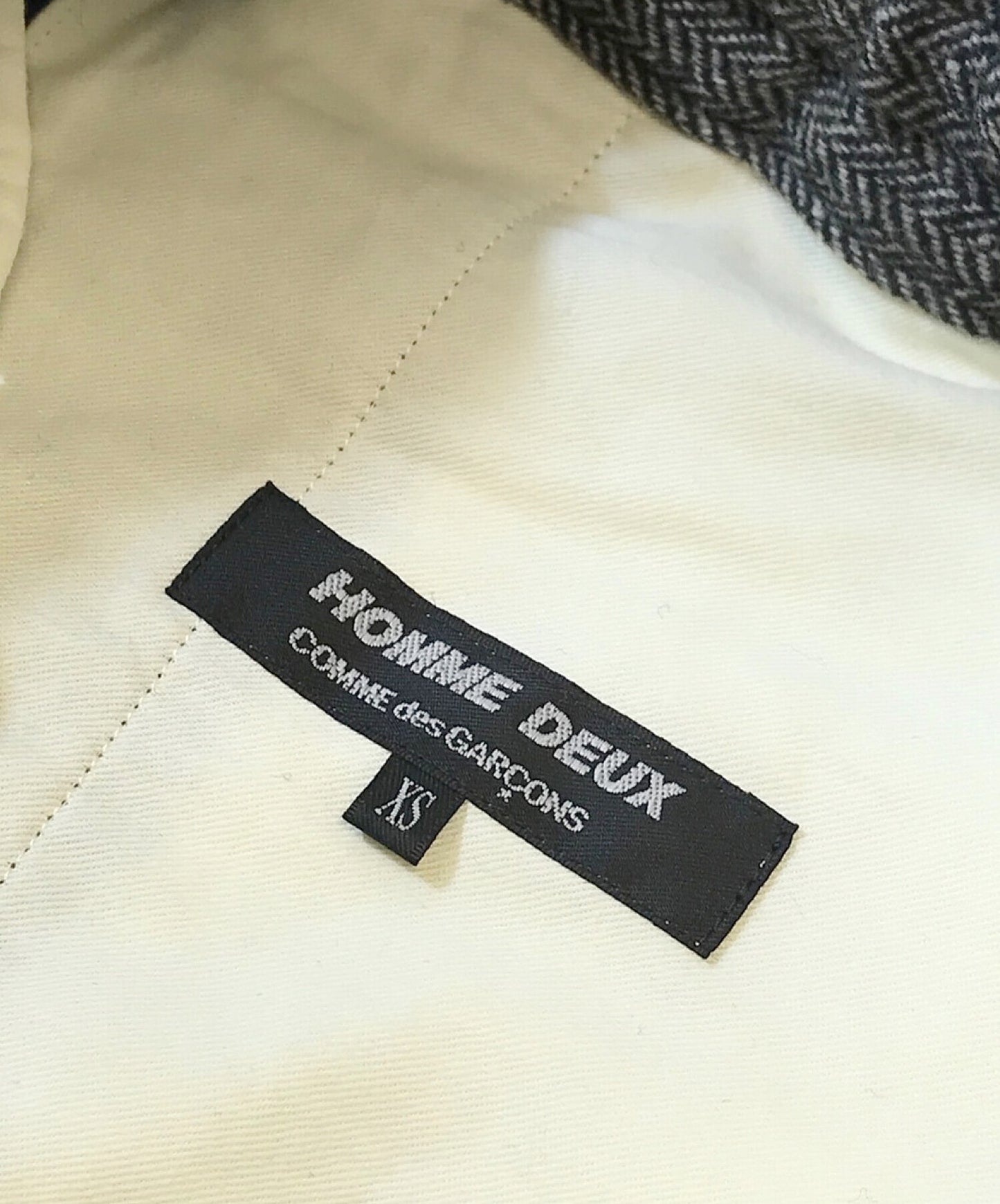 Comme des garcons homme deux herringbone tapered กางเกง dh-p044