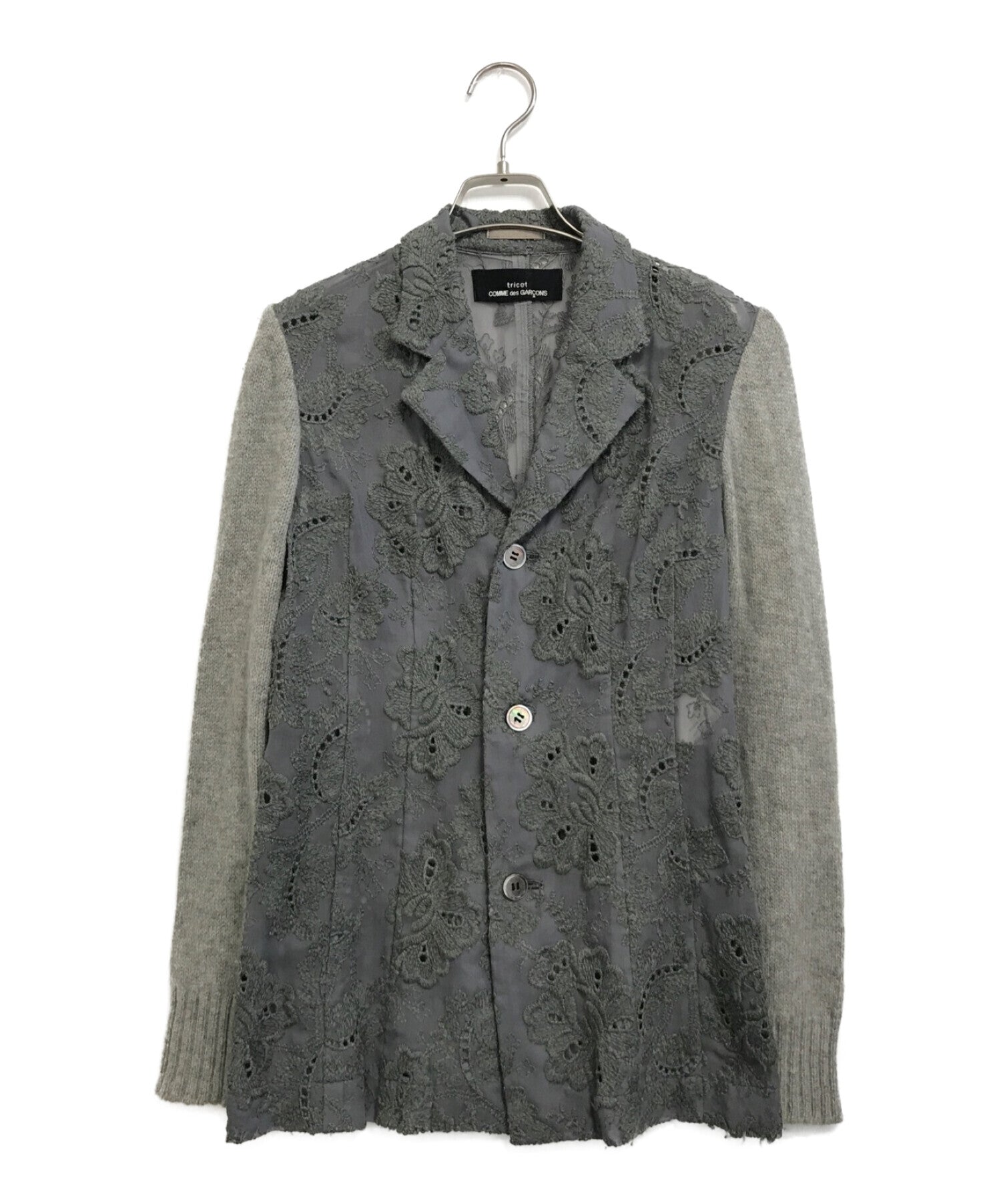 Pre-owned] tricot COMME des GARCONS tricolour jacket TJ-040010